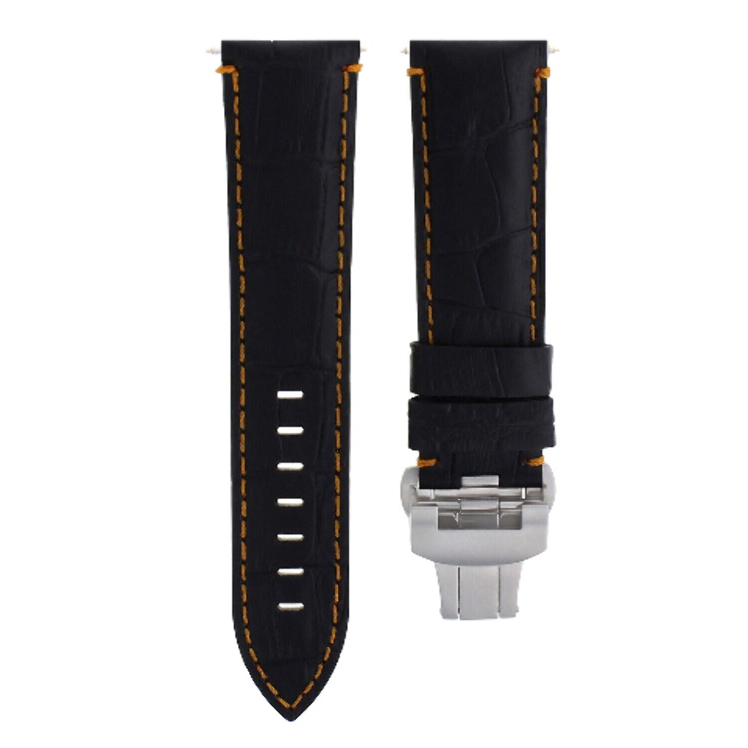 22-24MM LEATHER WATCH BAND STRAP FOR BREITLING NAVITIMER, BENTLEY PILOT WATCH