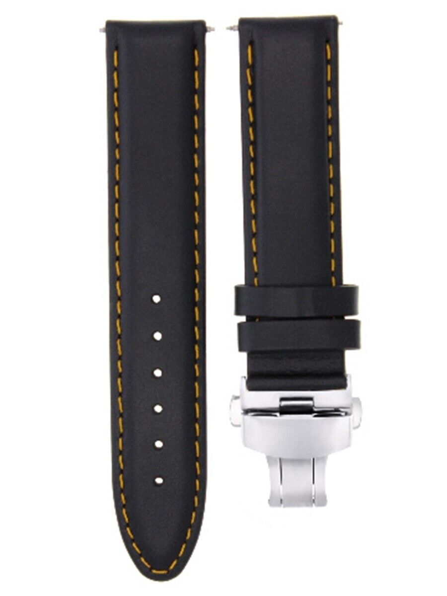 CLASSIC MENS LEATHER WATCH BAND STRAP FOR SEIKO SARB017,SNDC33,SSC081 - 22MM