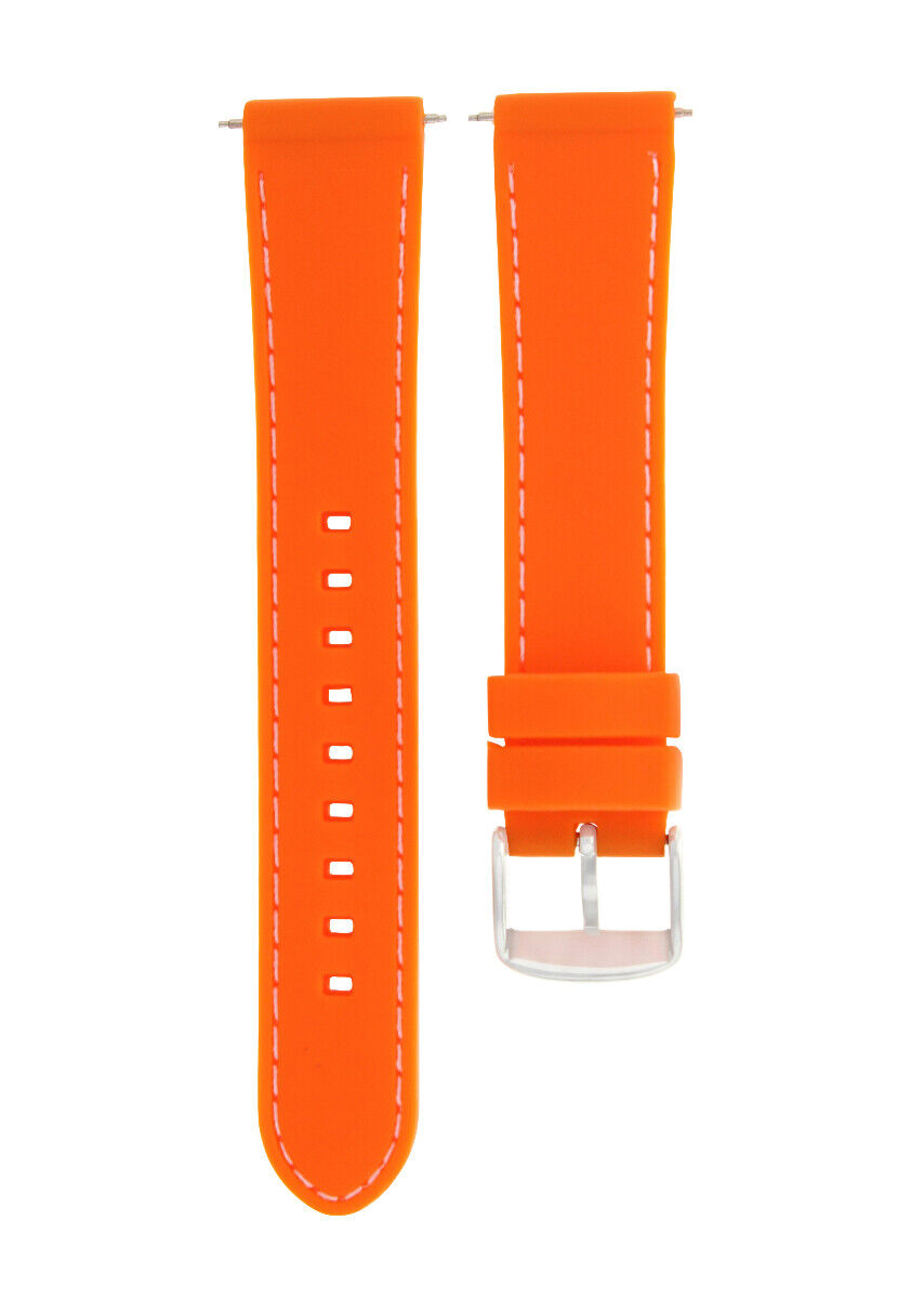 22MM SILICONE RUBBER DIVER WATCH BAND STRAP FOR MENS FOSSIL WATCH ORANGE WS