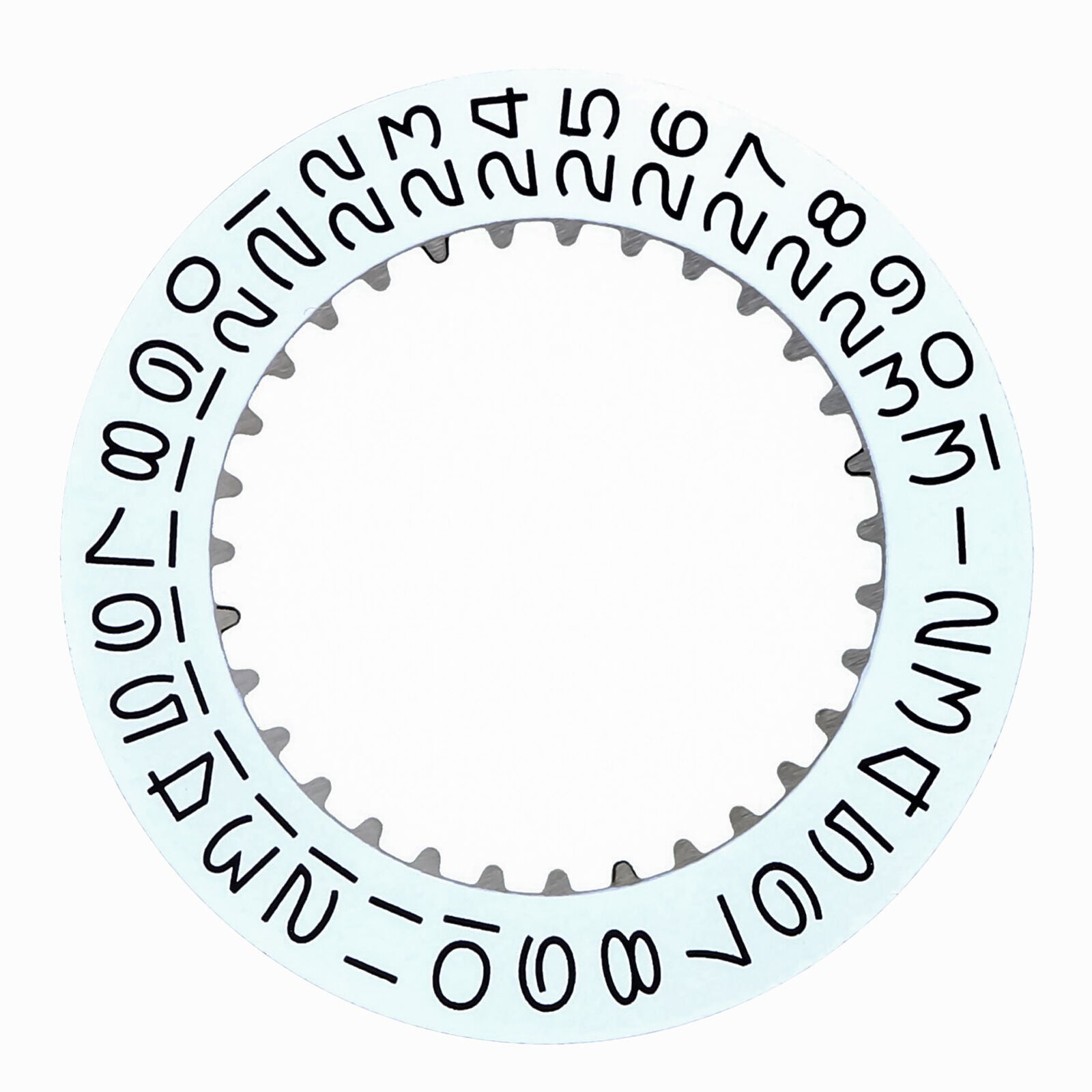 CALENDAR DATE DISC FOR ROLEX MOVEMENT 1575, 1601,1603 DATE, DATEJUST NQS WHITE