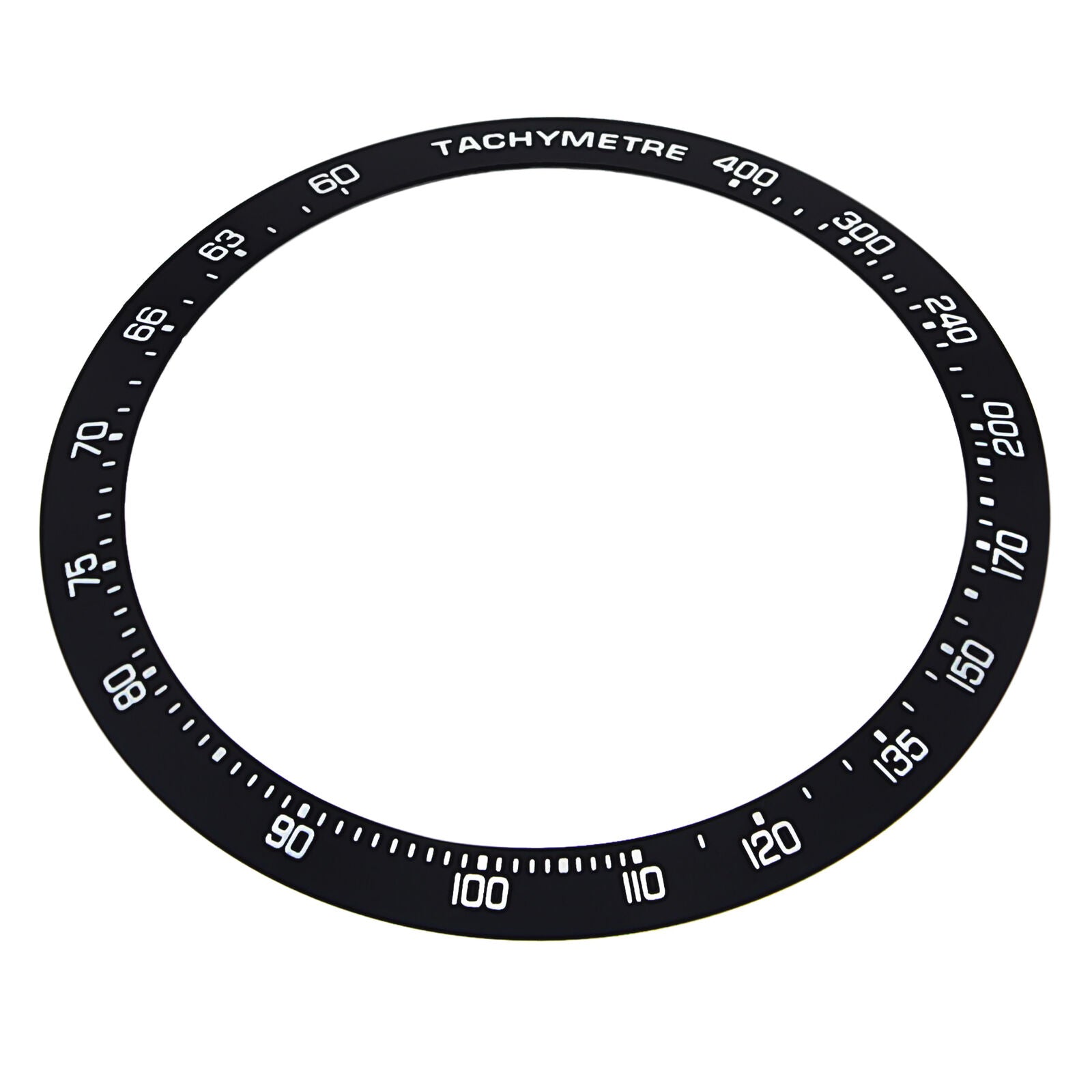 BEZEL INSERT FOR TAG HEUER TACHYMETRE WATCH BLACK 40.80MM X 33MM