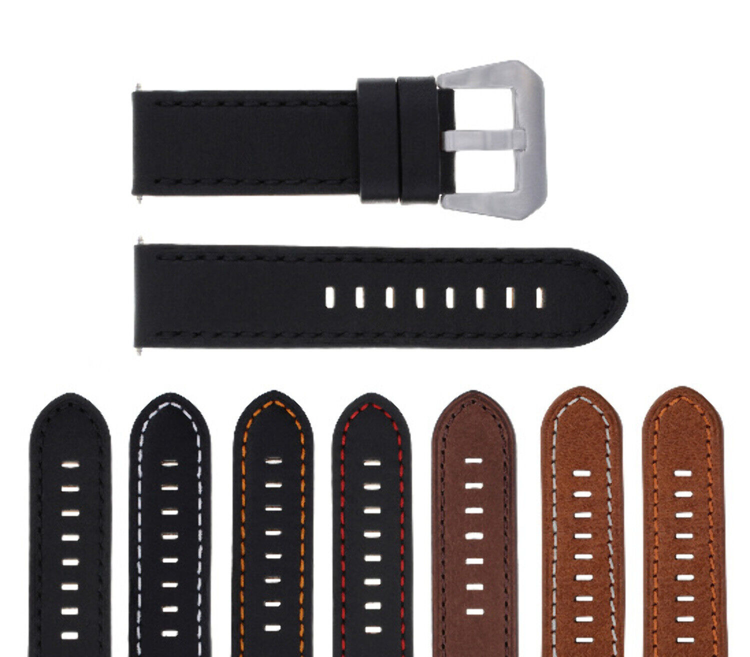 20-22-24MM LEATHER WATCH BAND STRAP FOR BREITLING NAVITIMER, BENTLEY PILOT WATCH