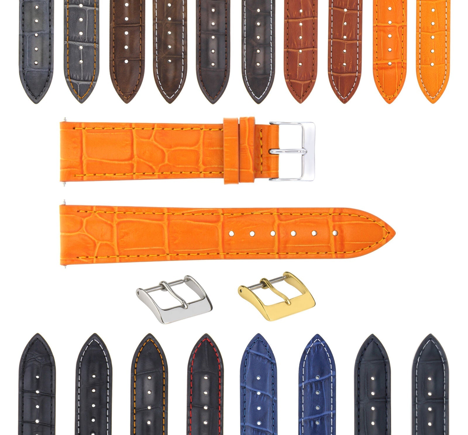LEATHER WATCH BAND STRAP BAND FOR TISSOT PRS200 CHRONOGRAPH WATCH - 20MM