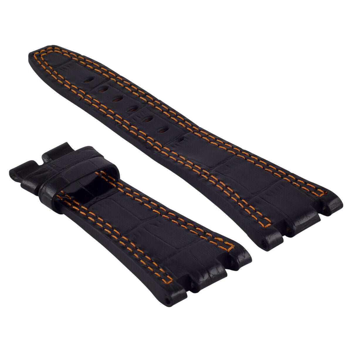 28MM LEATHER BAND STRAP FOR 42MM  AUDEMARS PIGUET ROYAL OAK OFFSHORE BLACK OS