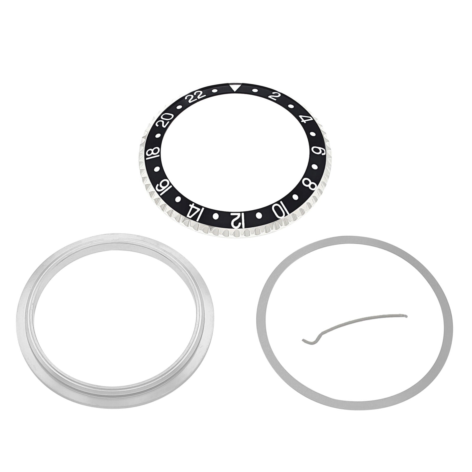 RETAINING + BEZEL+ INSERT FOR ROLEX NEW GMT 16700 16710 16713 16718 16760 BLACK