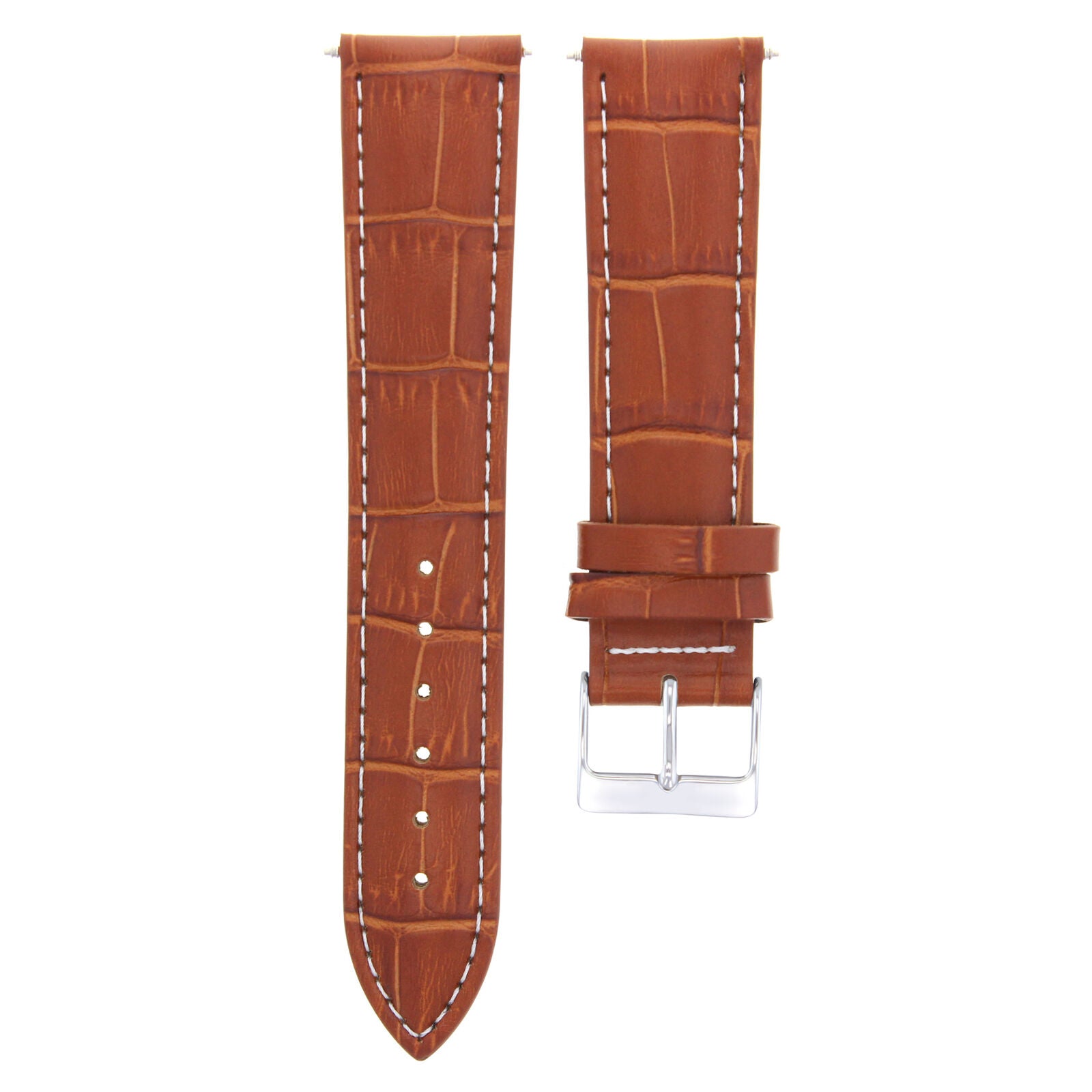 GENUINE CROCO LEATHER WATCH BAND STRAP FOR EMPORIO ARMANI - 21MM