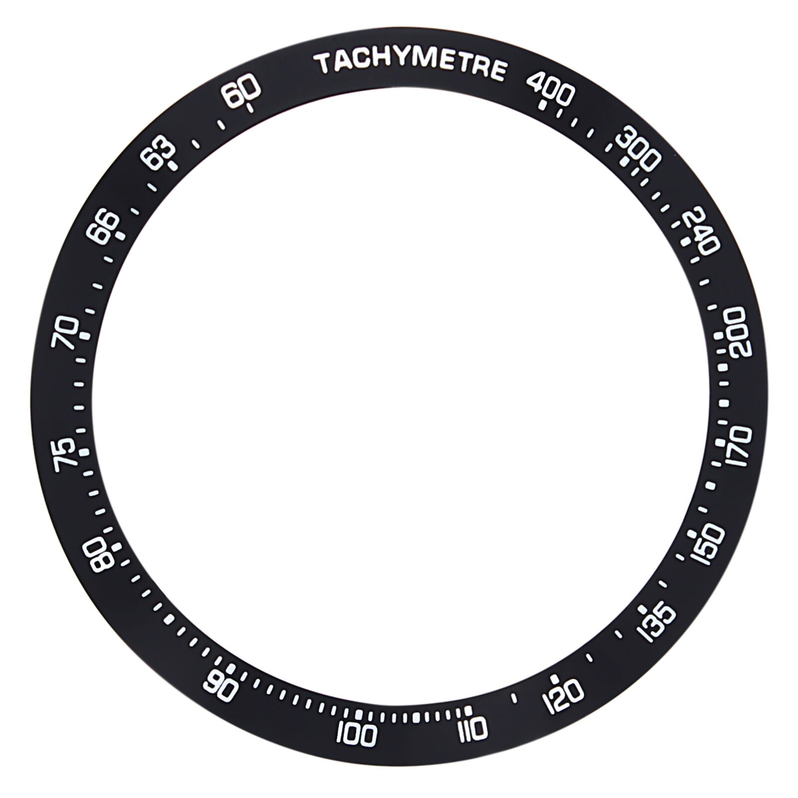 BEZEL INSERT FOR TAG HEUER TACHYMETRE WATCH BLACK 40.80MM X 33MM