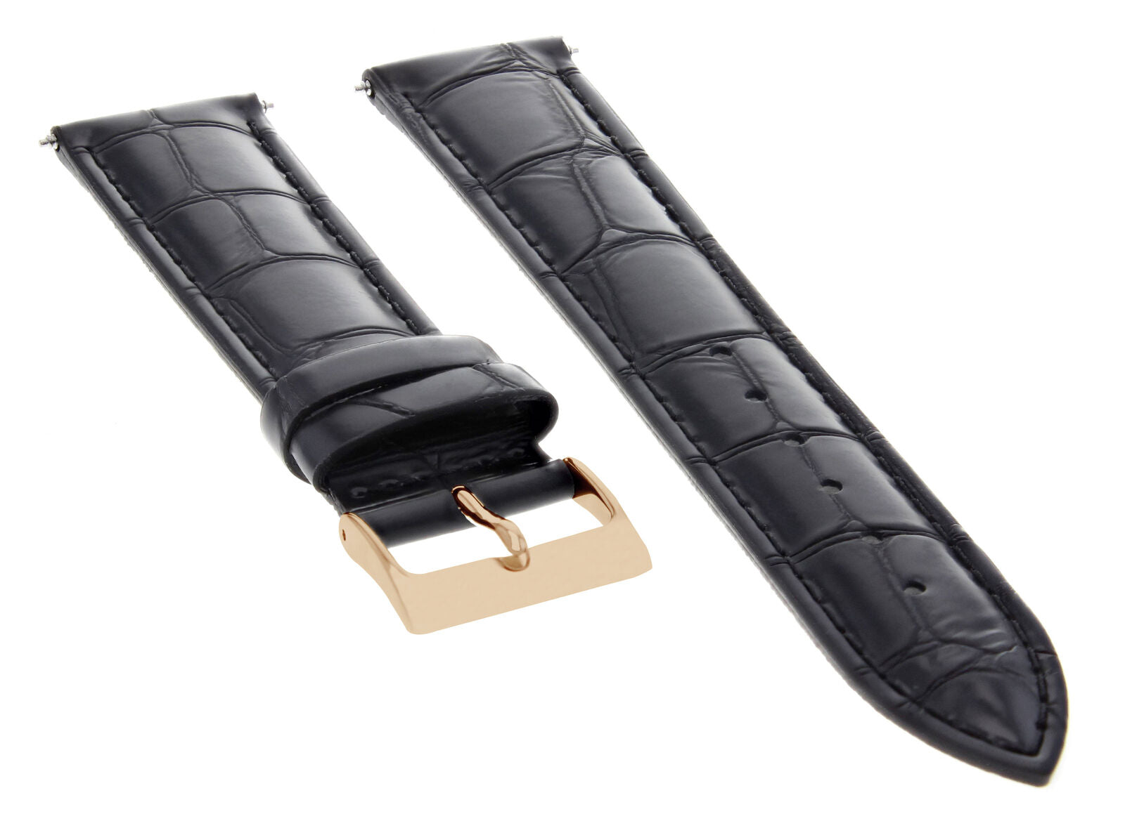 LEATHER WATCH BAND STRAP FOR CITIZEN DRIVE ROSE BLACK - 23MM