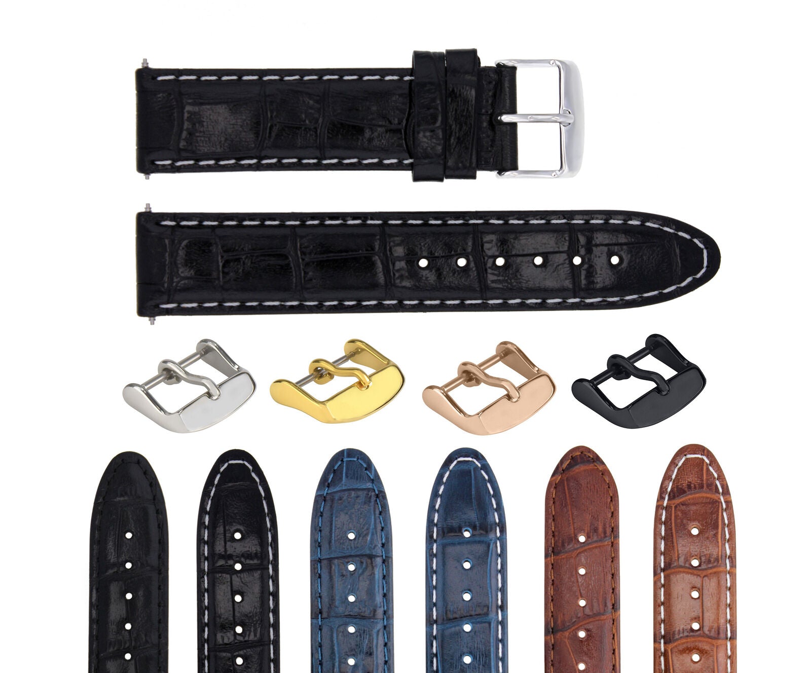 GENUINE LEATHER WATCH BAND STRAP FOR TUDOR WATCH - 24 MM