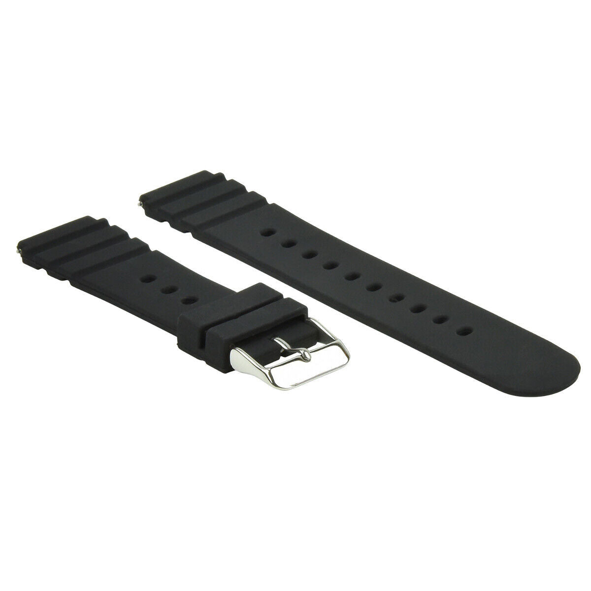 RUBBER WATCH BAND STRAP FOR LUMINOX SENTRY A0201.BO BLACKOUT SERIES 0200 BLACK