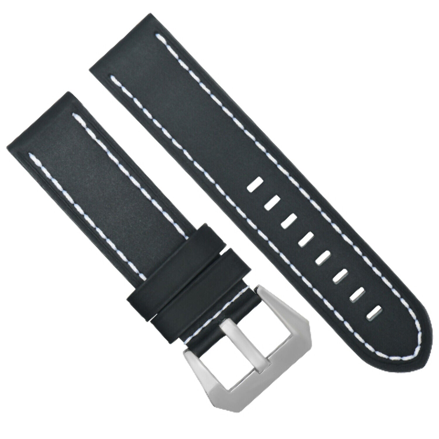 24MM GENUINE COW LEATHER WATCH BAND STRAP FOR  BREITLING CHRONOMAT BENTLEY COLT