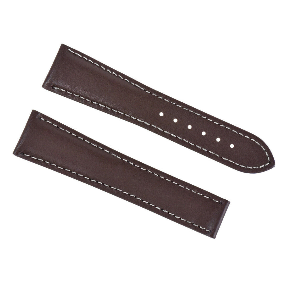 LEATHER WATCH BAND STRAP DEPLOYMENT BUCKLE  FOR ANY BRAND WATCH - 22MM