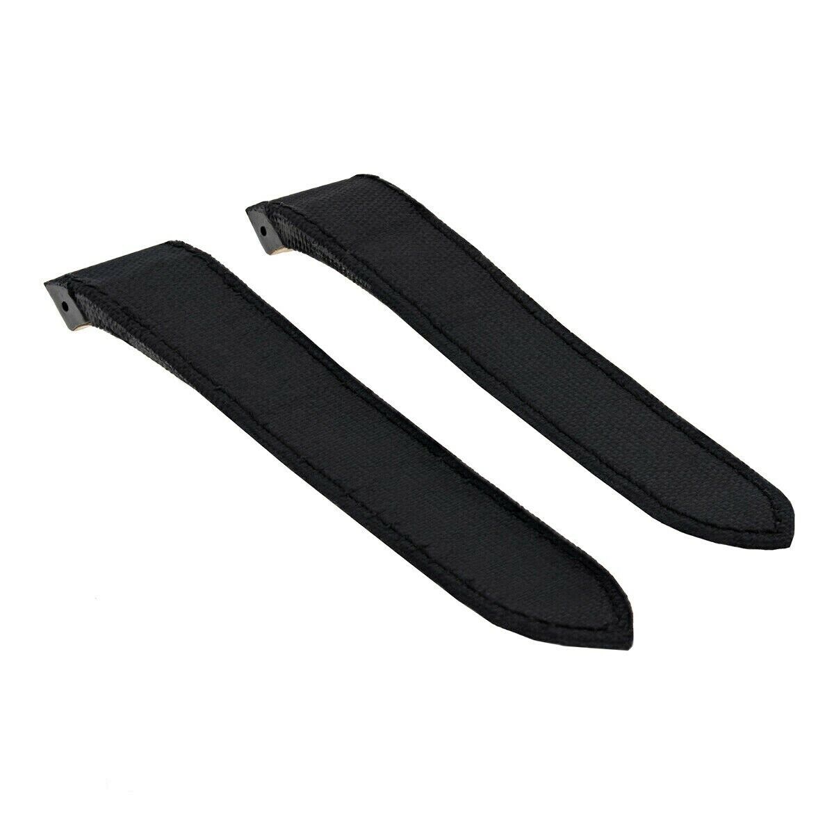 24.5MM LEATHER BAND STRAP TOILE FOR CARTIER SANTOS 100 CHRONO XL 2740 BLACK