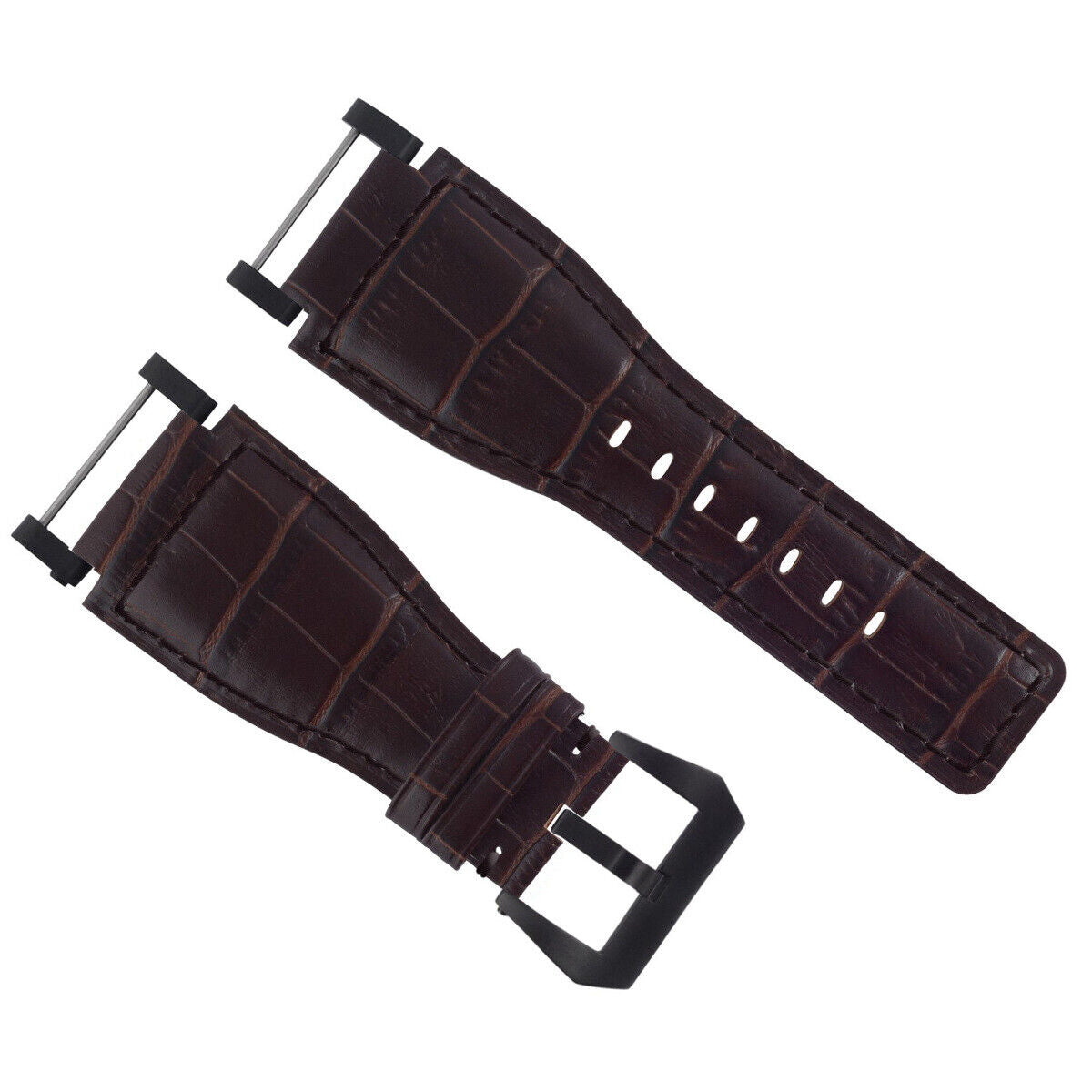 24MM SUUNTO CORE LEATHER WATCH BAND STRAP WITH ADAPTER BROWN PVD TOP QUALITY