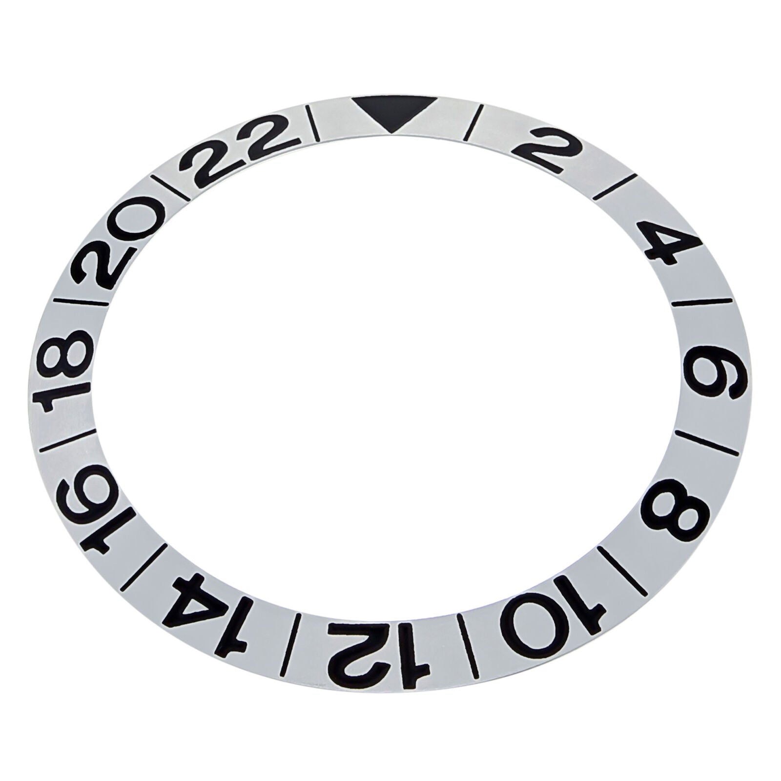 REPLACEMENT BEZEL INSERT SILVER FOR WATCH 38MM X 30.60MM