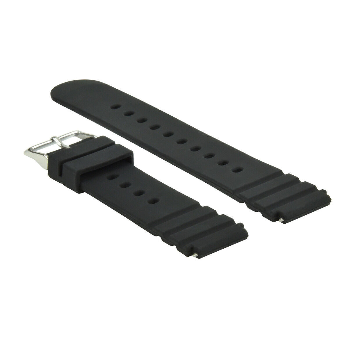 RUBBER WATCH BAND STRAP FOR LUMINOX SENTRY A0201.BO BLACKOUT SERIES 0200 BLACK