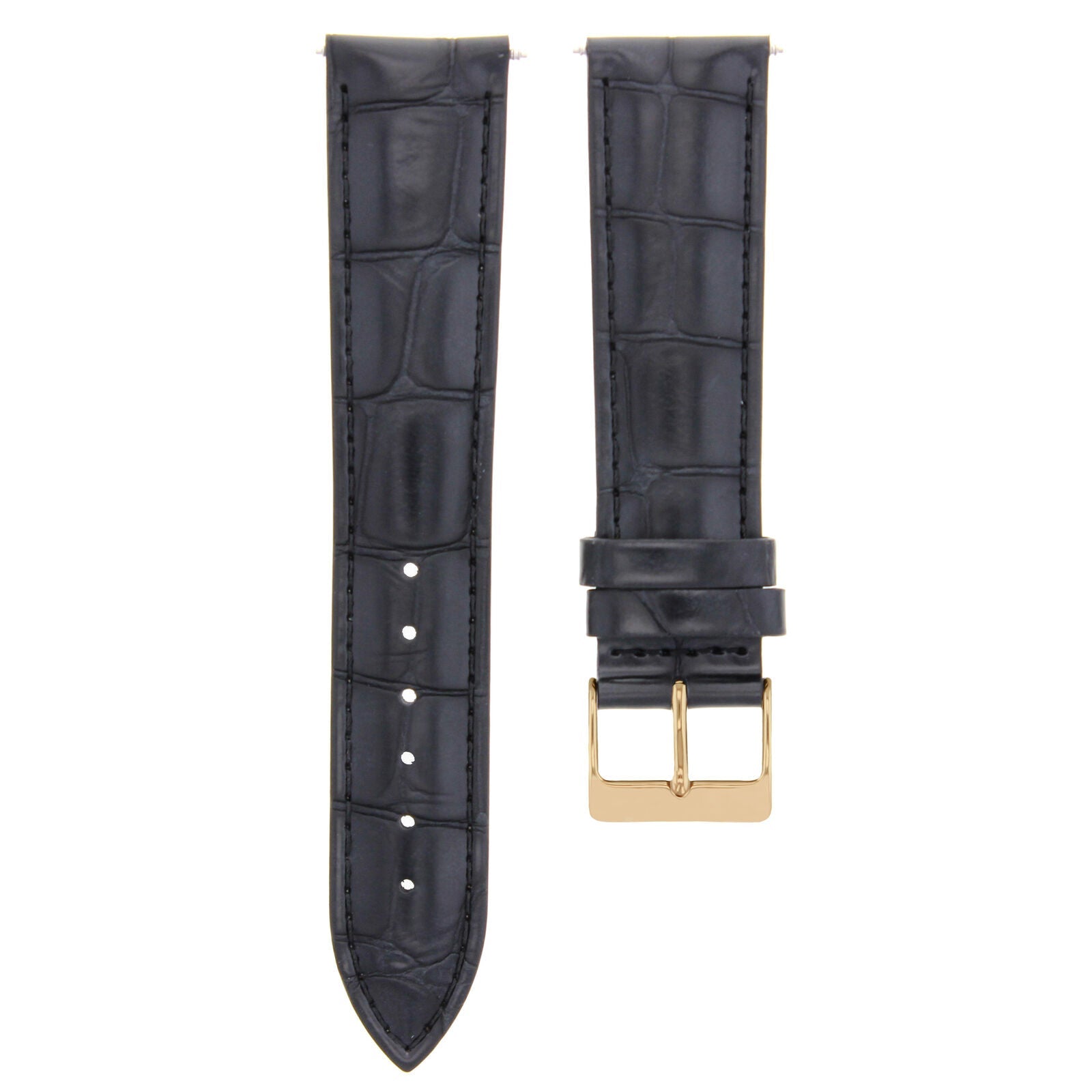 LEATHER WATCH BAND STRAP FOR CITIZEN DRIVE ROSE BLACK - 22MM