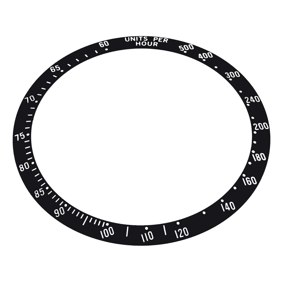 ALUMINUM BEZEL INSERT FOR TIGER WOOD TUDOR CHRONOTIME 79270 79280,79280P BLACK