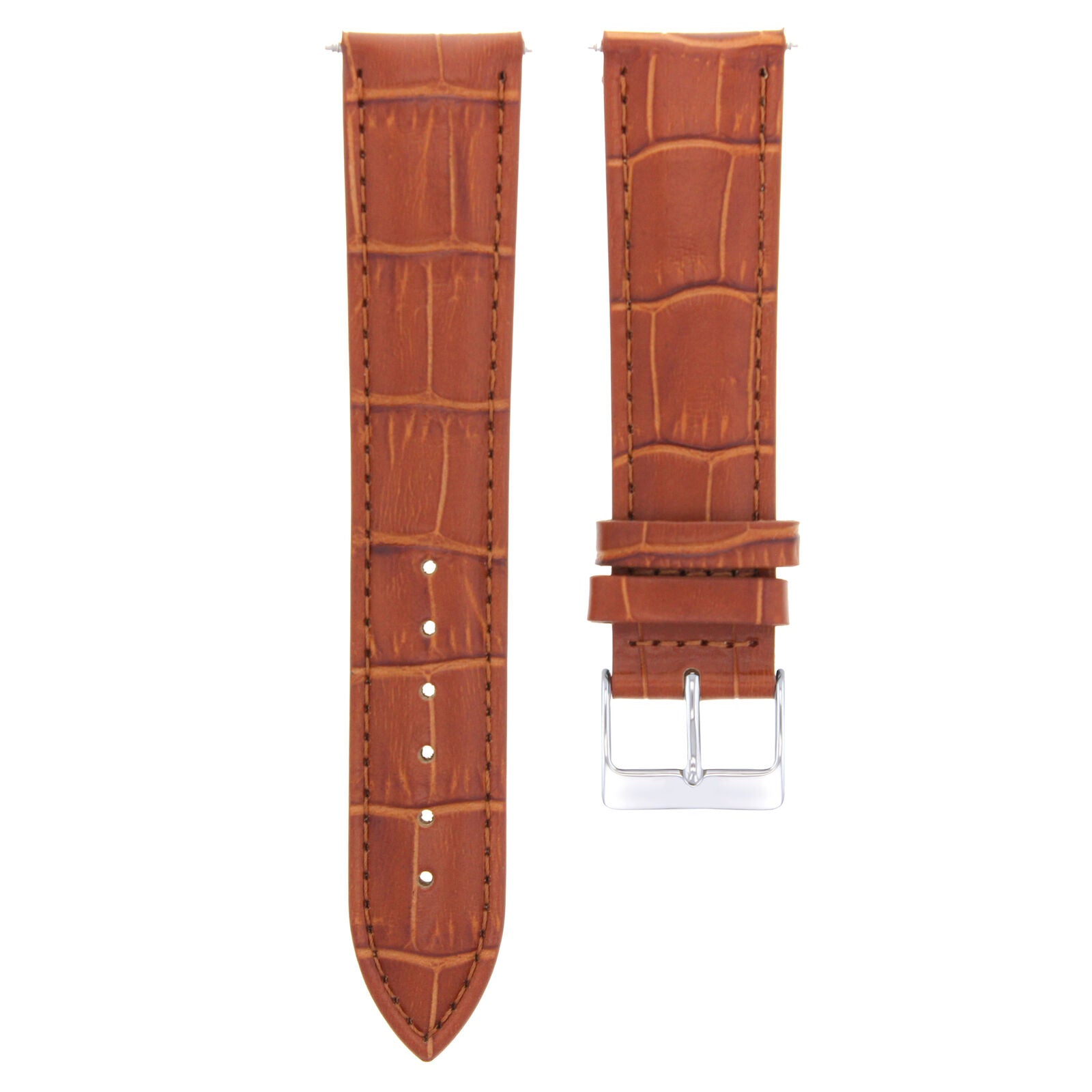 GENUINE CROCO LEATHER WATCH BAND STRAP FOR EMPORIO ARMANI - 21MM