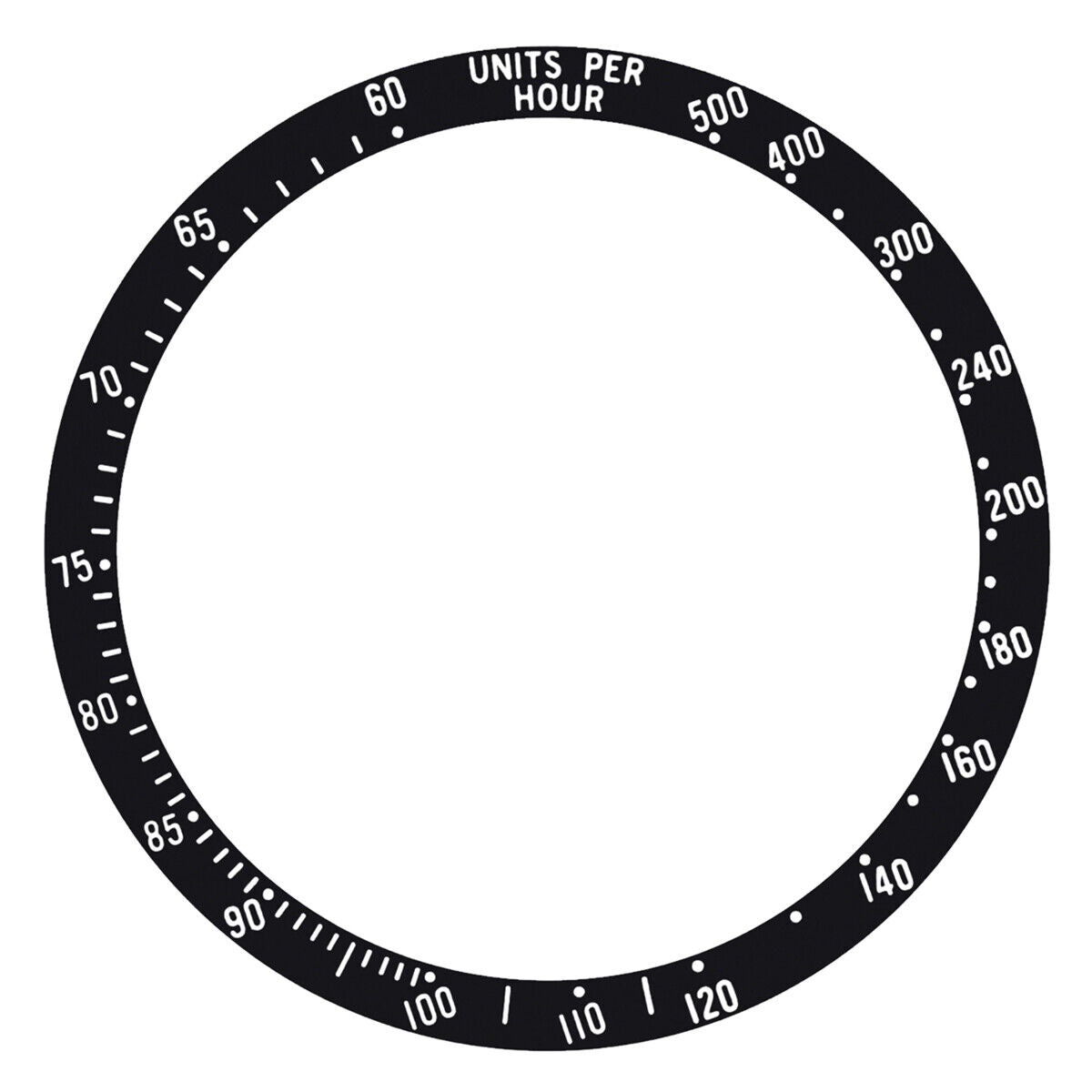 ALUMINUM BEZEL INSERT FOR TIGER WOOD TUDOR CHRONOTIME 79270 79280,79280P BLACK
