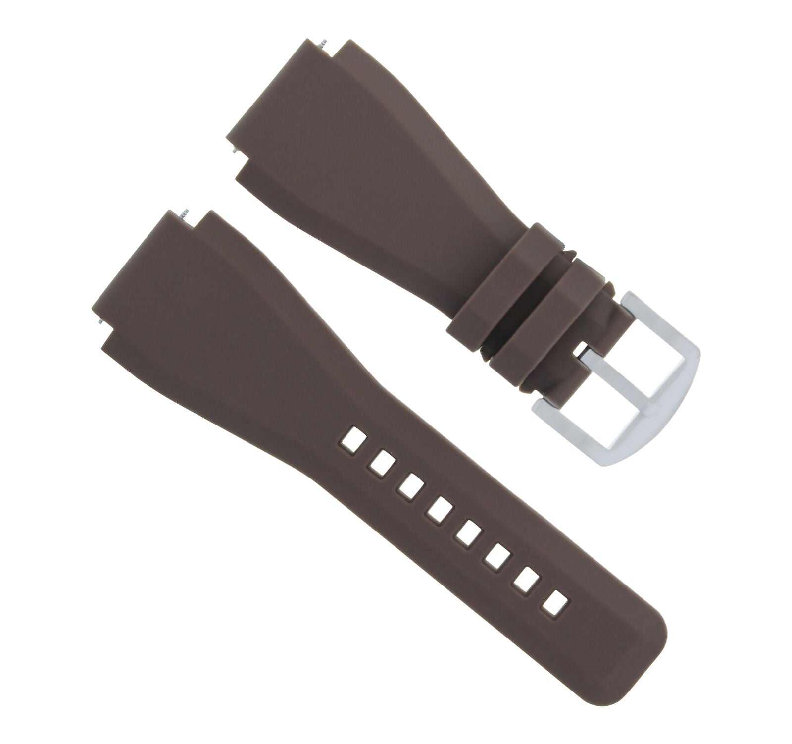 24MM SILICONE RUBBER WATCH BAND STRAP FOR BELL & ROSS BR-01-BR-03 + STEEL BUCKLE