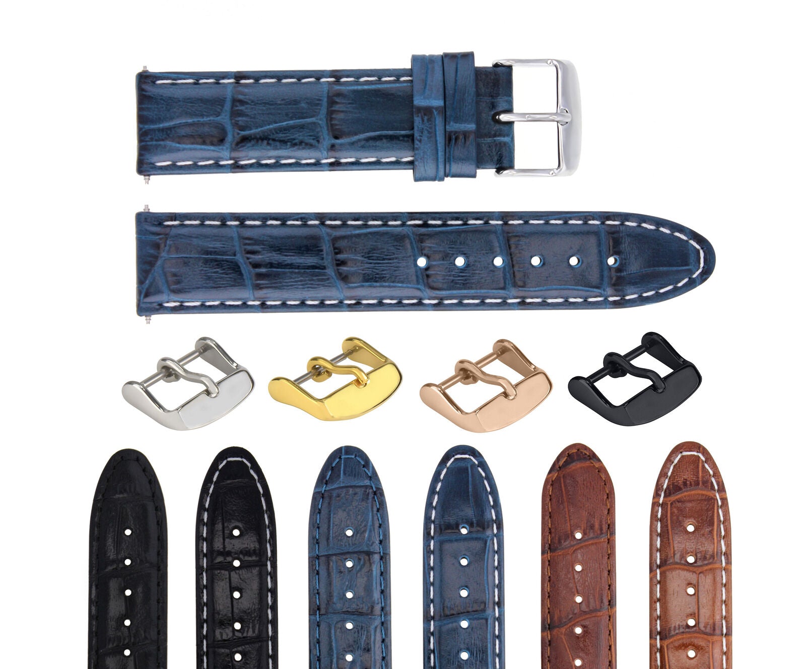 GENUINE LEATHER WATCH BAND STRAP FOR TUDOR WATCH - 24 MM