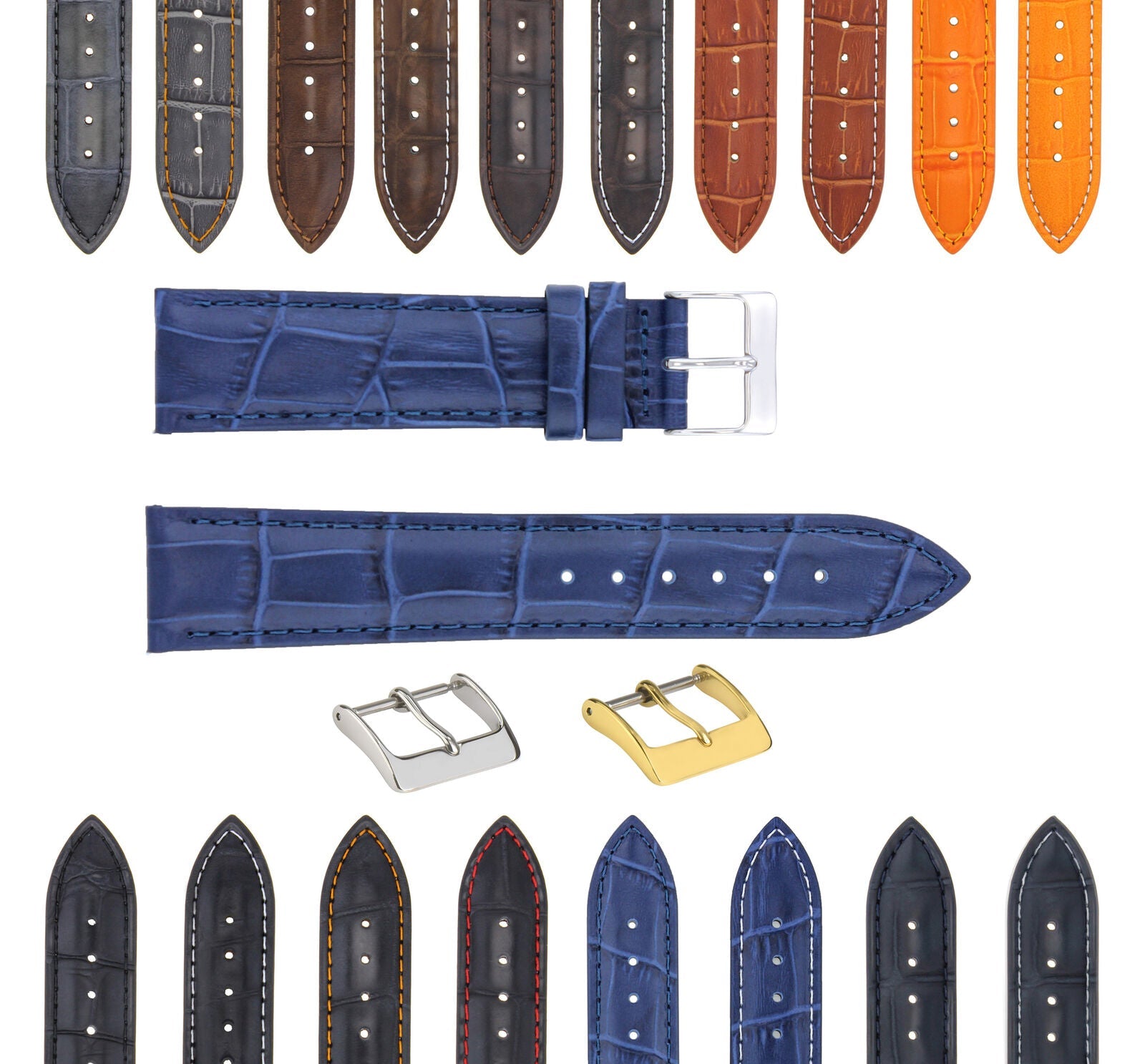LEATHER WATCH BAND STRAP BAND FOR TISSOT PRS200 CHRONOGRAPH WATCH - 19MM