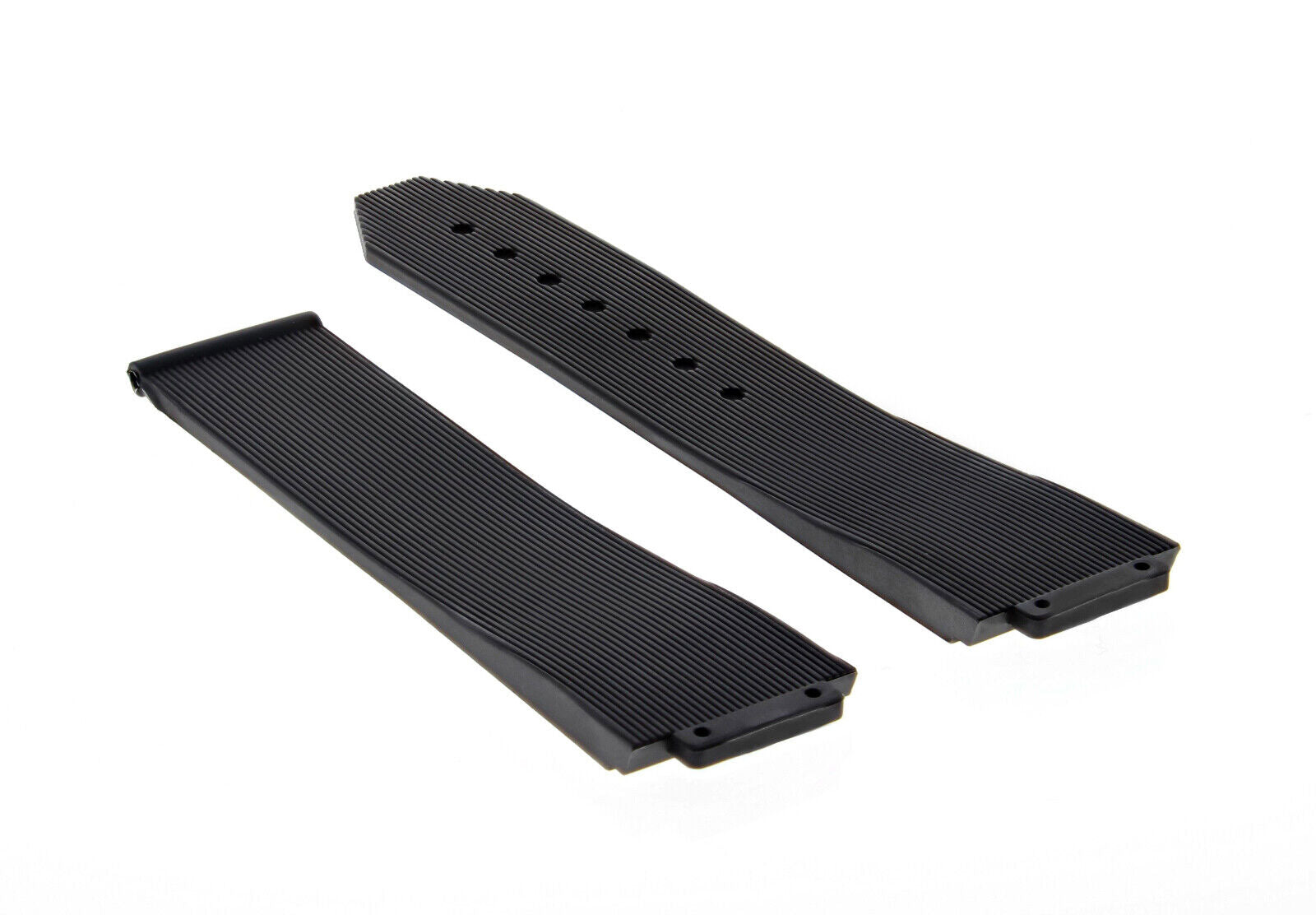 25MM RUBBER WATCH STRAP BAND FOR HUBLOT H BIG BANG DEPLOYMENT CLASP WATCH  BLACK