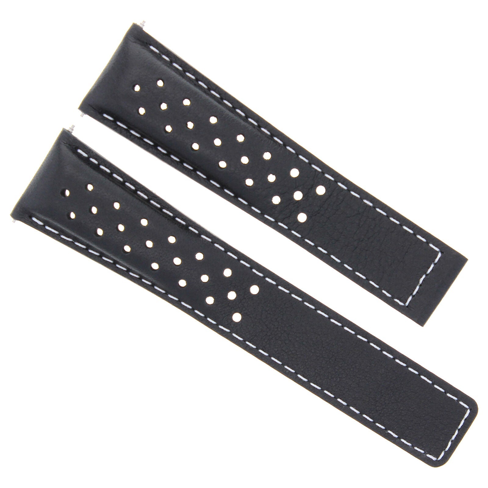 LEATHER WATCH BAND STRAP FOR ORIS ARTIX SPORT CHRONOGRAPH PERFORAT + CLASP 19MM