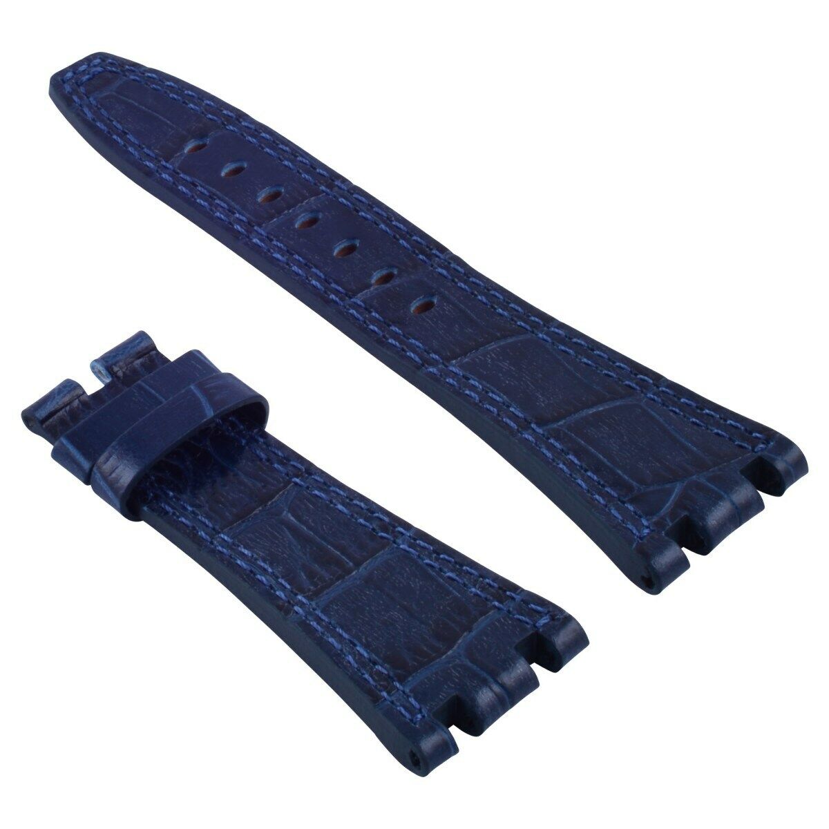 28MM LEATHER BAND STRAP FOR 42MM AUDEMARS PIGUET ROYAL OAK OFFSHORE WATCH BLUE