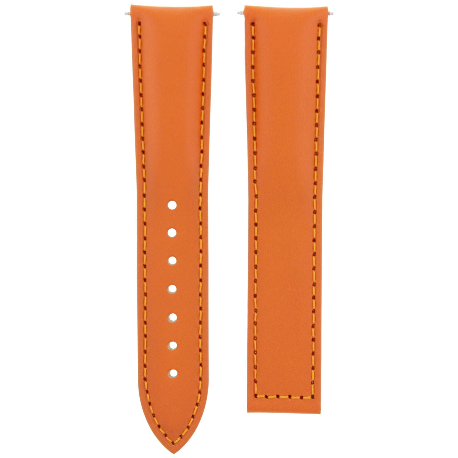 LEATHER WATCH BAND STRAP DEPLOYMENT BUCKLE  FOR ANY BRAND WATCH - 22MM