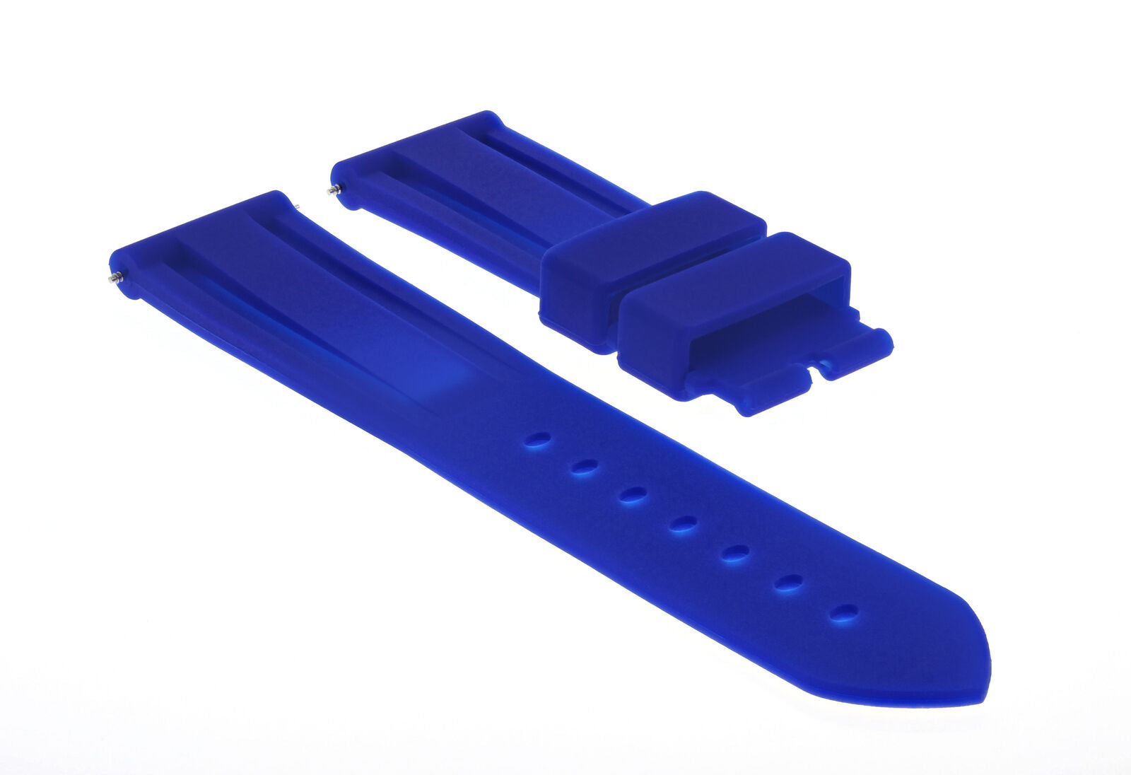 24MM RUBBER WATCH DIVER STRAP BAND FOR PAM PANERAI MARINA LUMINOR GMT WATCH BLUE