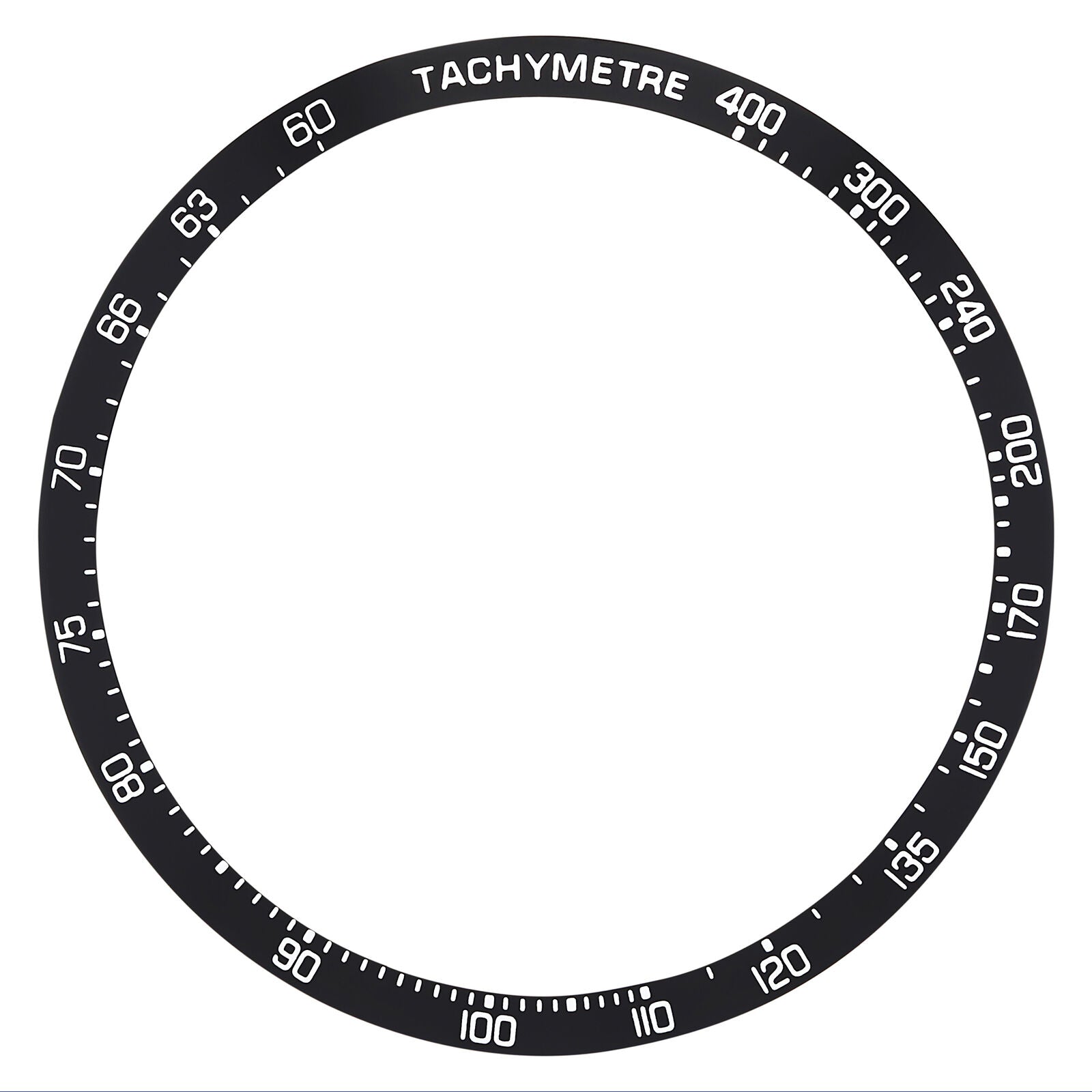 REPLACEMENT BEZEL INSERT BLACK FOR WATCH 39.60MM X 35.30MM