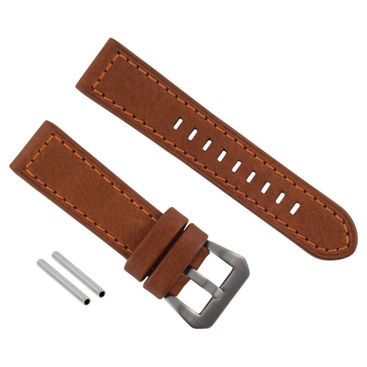 24MM COW LEATHER WATCH BAND STRAP FOR ANONIMO WATCH TAN TOP QUALITY