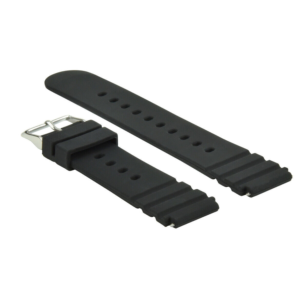 RUBBER WATCH BAND FOR LUMINOX SENTRY  0200 SERIES 0201 0213 2015 WATCH BLACK