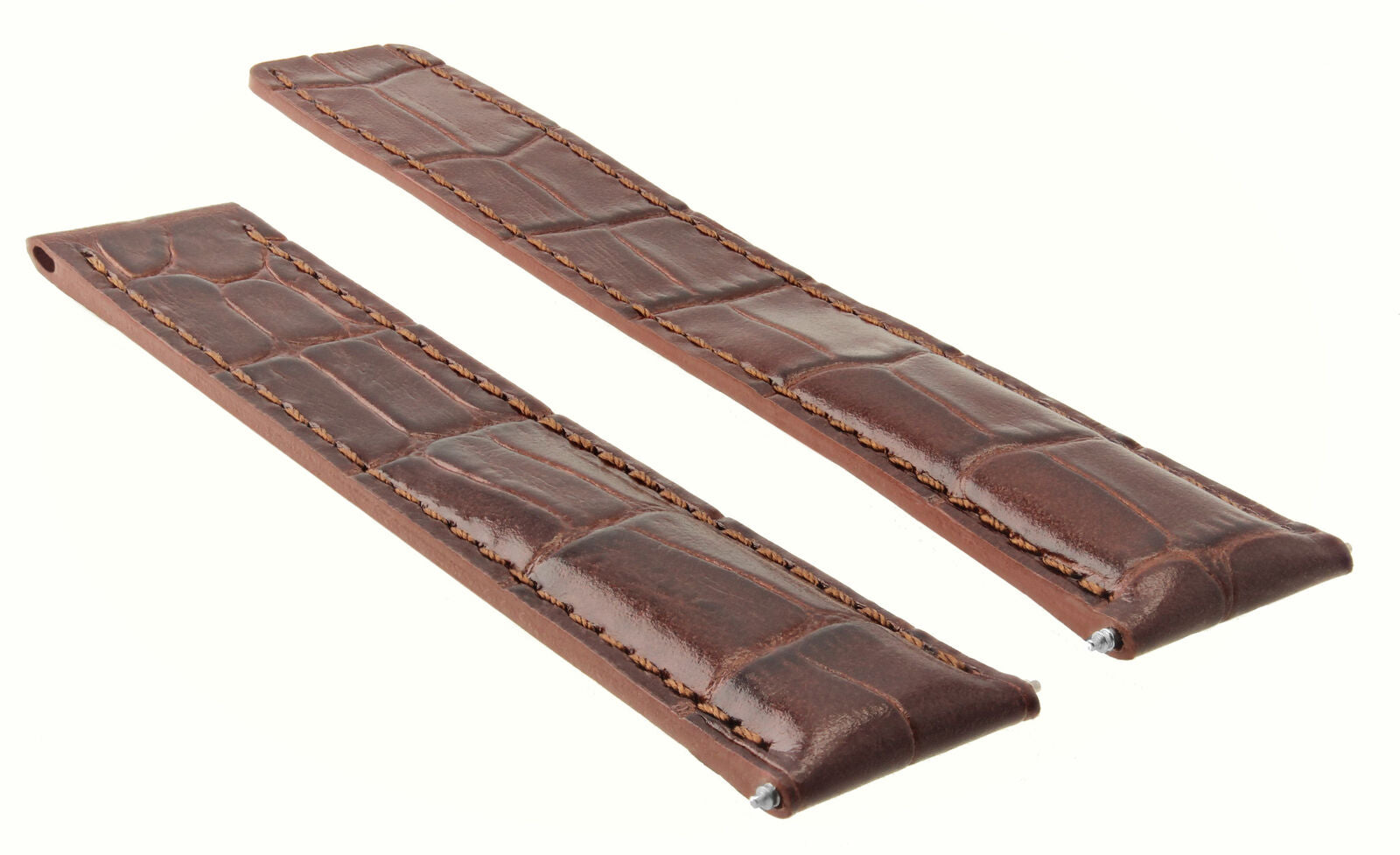 20MM LEATHER WATCH BAND STRAP FOR IWC PORTUGUESE TOP GUN DEPLOYMENT CLASP BROWN