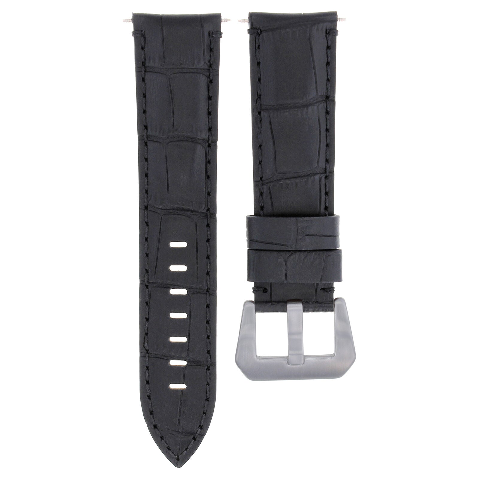 22MM GENUINE LEATHER WATCH BAND STRAP FOR ANONIMO SAILOR WATCH BLACK