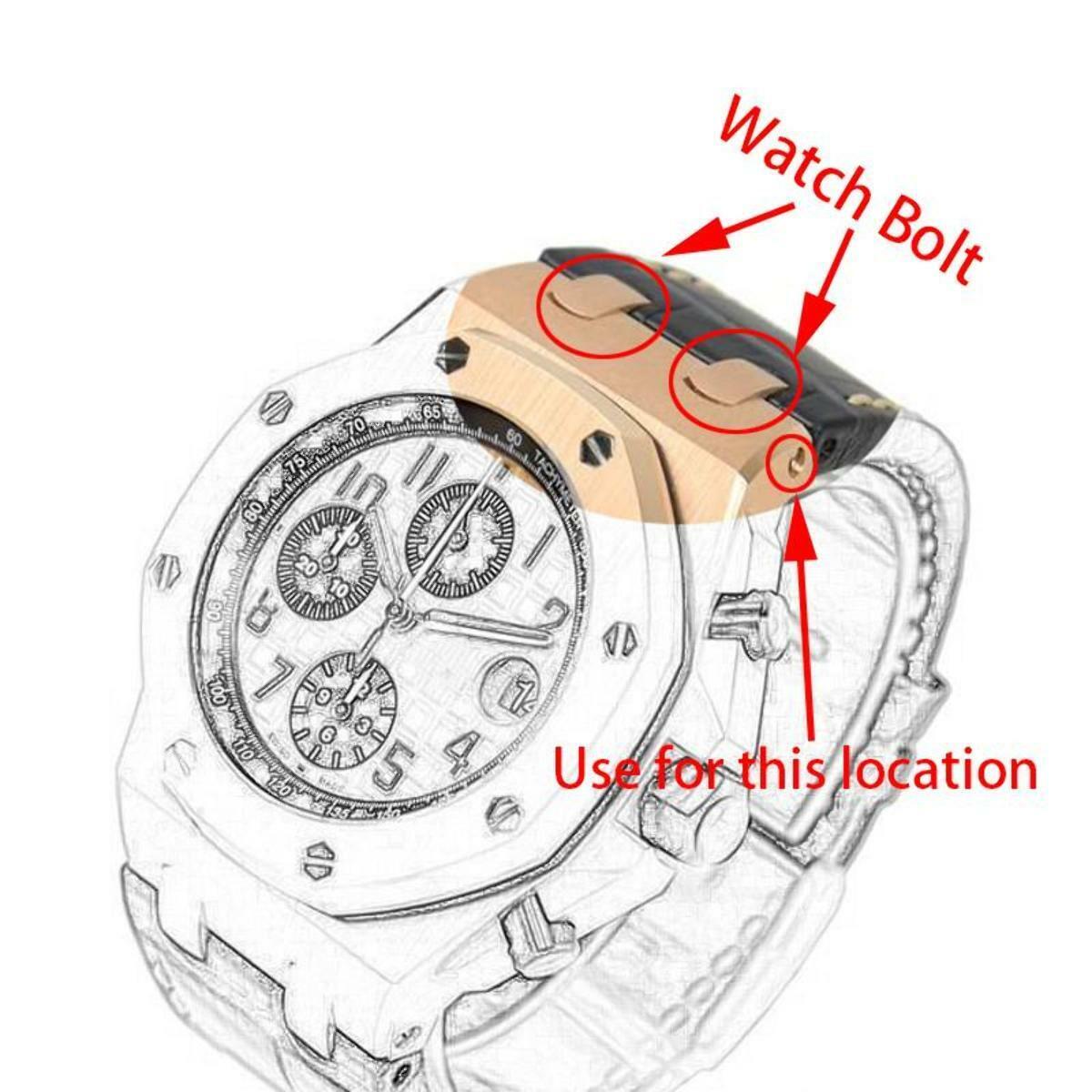 2 WATCH LUG SCREW TUBE FOR 39MM AUDERMARS PIGUET AP RO ROYAL OAK OFFSHORE 25860