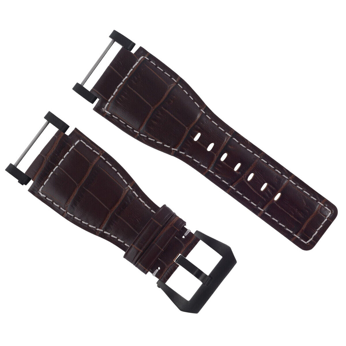 24MM SUUNTO CORE LEATHER WATCH BAND STRAP WITH ADAPTER BROWN PVD TOP QUALITY