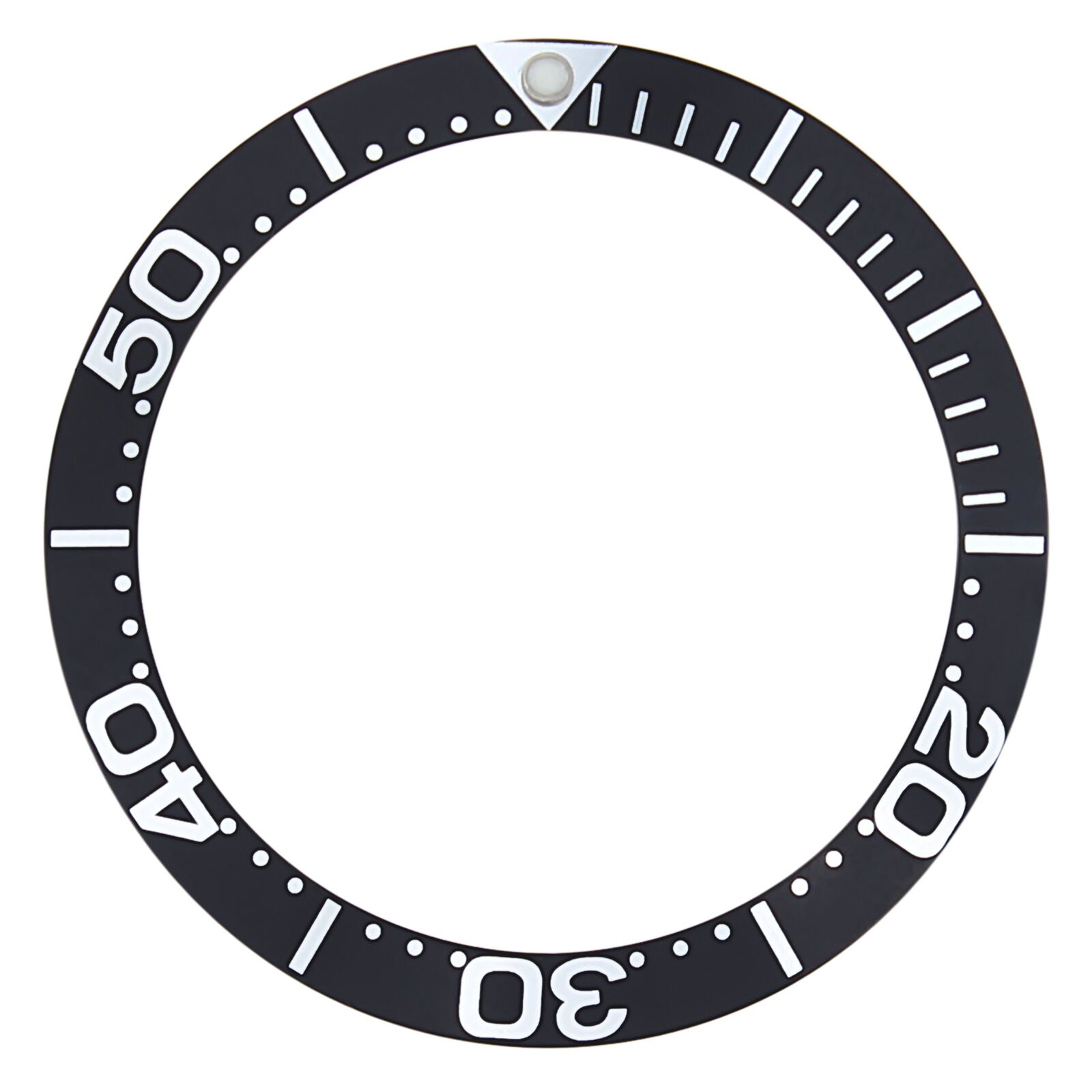 REPLACEMENT BEZEL INSERT BLACK WITH LARGE#'S FOR WATCH 38.10MM X 30.50MM