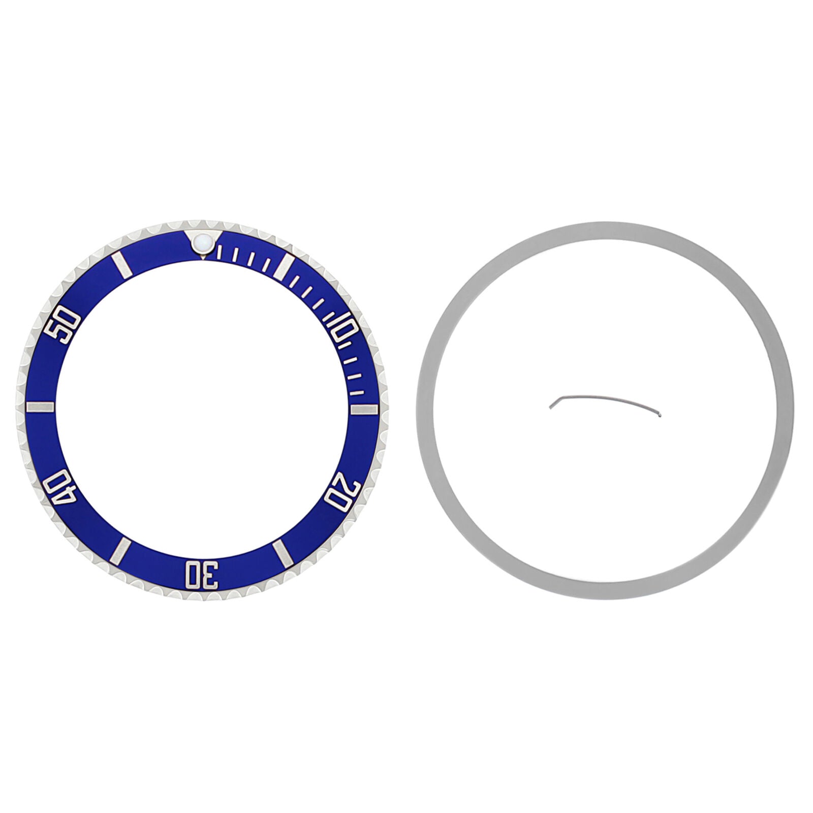 INSTALLED BEZEL + INSERT FOR ROLEX SUBMARINER SAPPAIRE 16800 16803 16808 BLUE