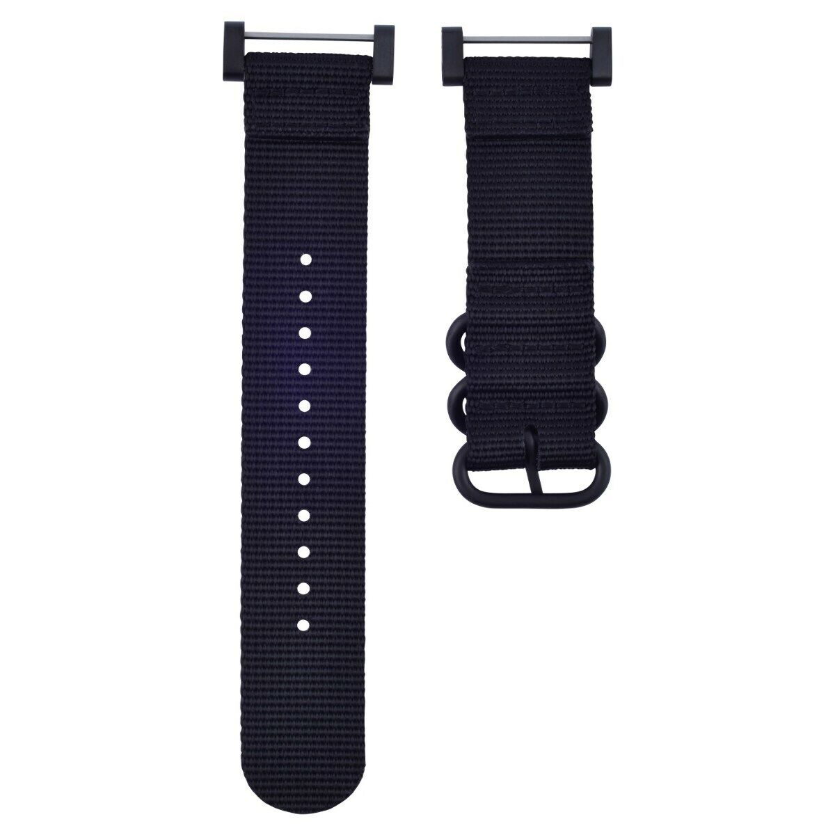 SUUNTO CORE BLACK NYLON STRAP DIVER WATCH BAND LUGS ADAPTER SET BLACK PVD RINGS