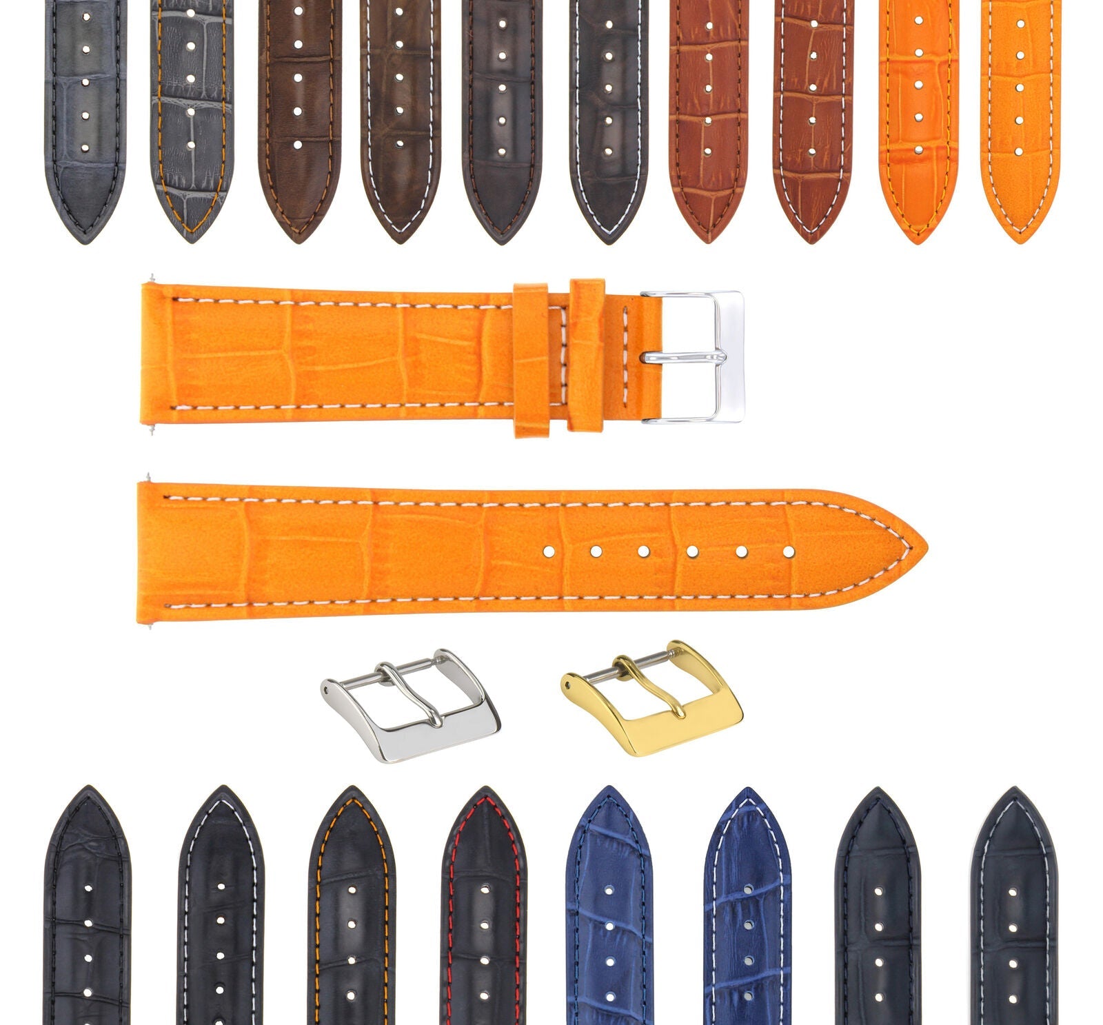 LEATHER WATCH BAND STRAP BAND FOR TISSOT PRS200 CHRONOGRAPH WATCH - 19MM