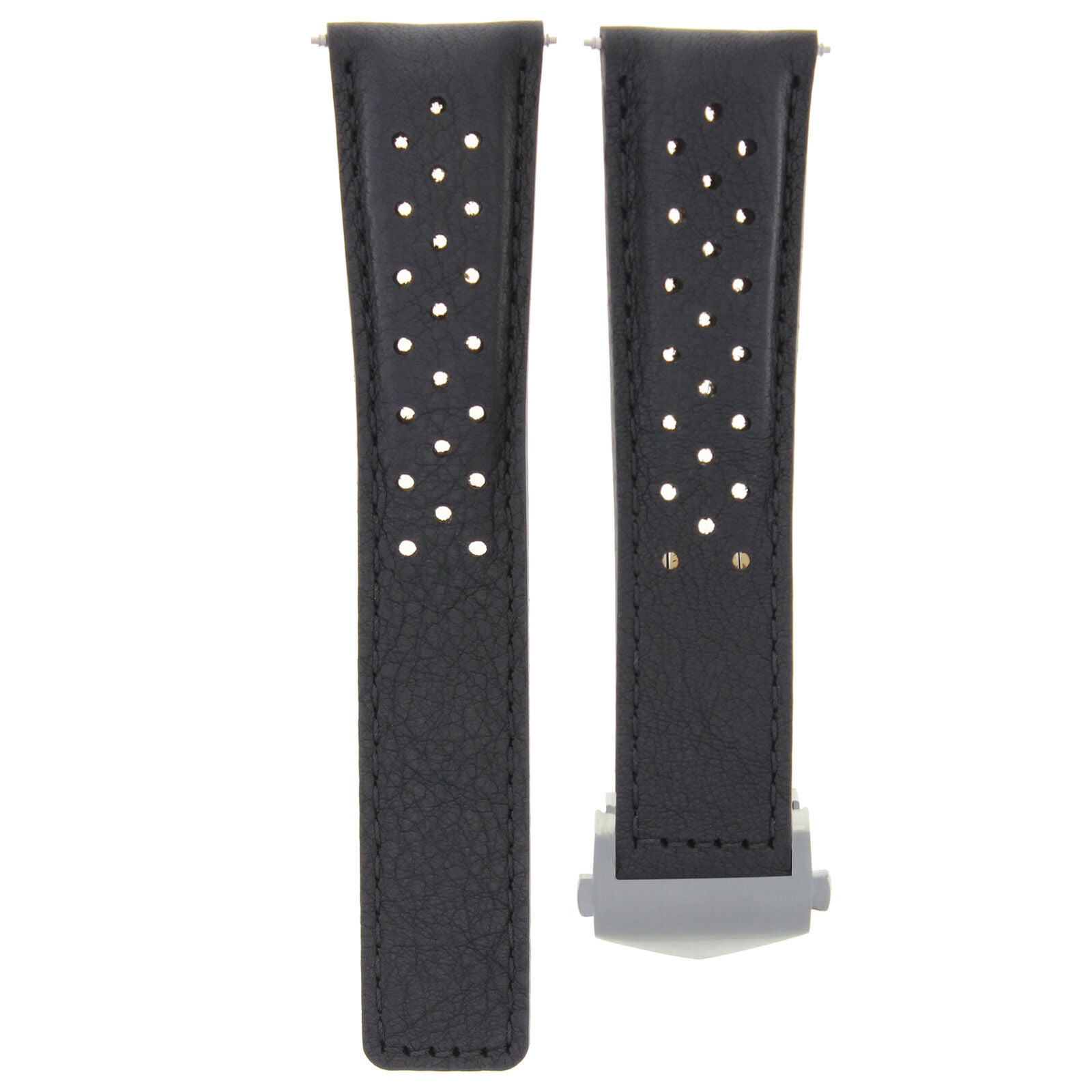 LEATHER WATCH BAND STRAP FOR ORIS ARTIX SPORT CHRONOGRAPH PERFORAT + CLASP 19MM