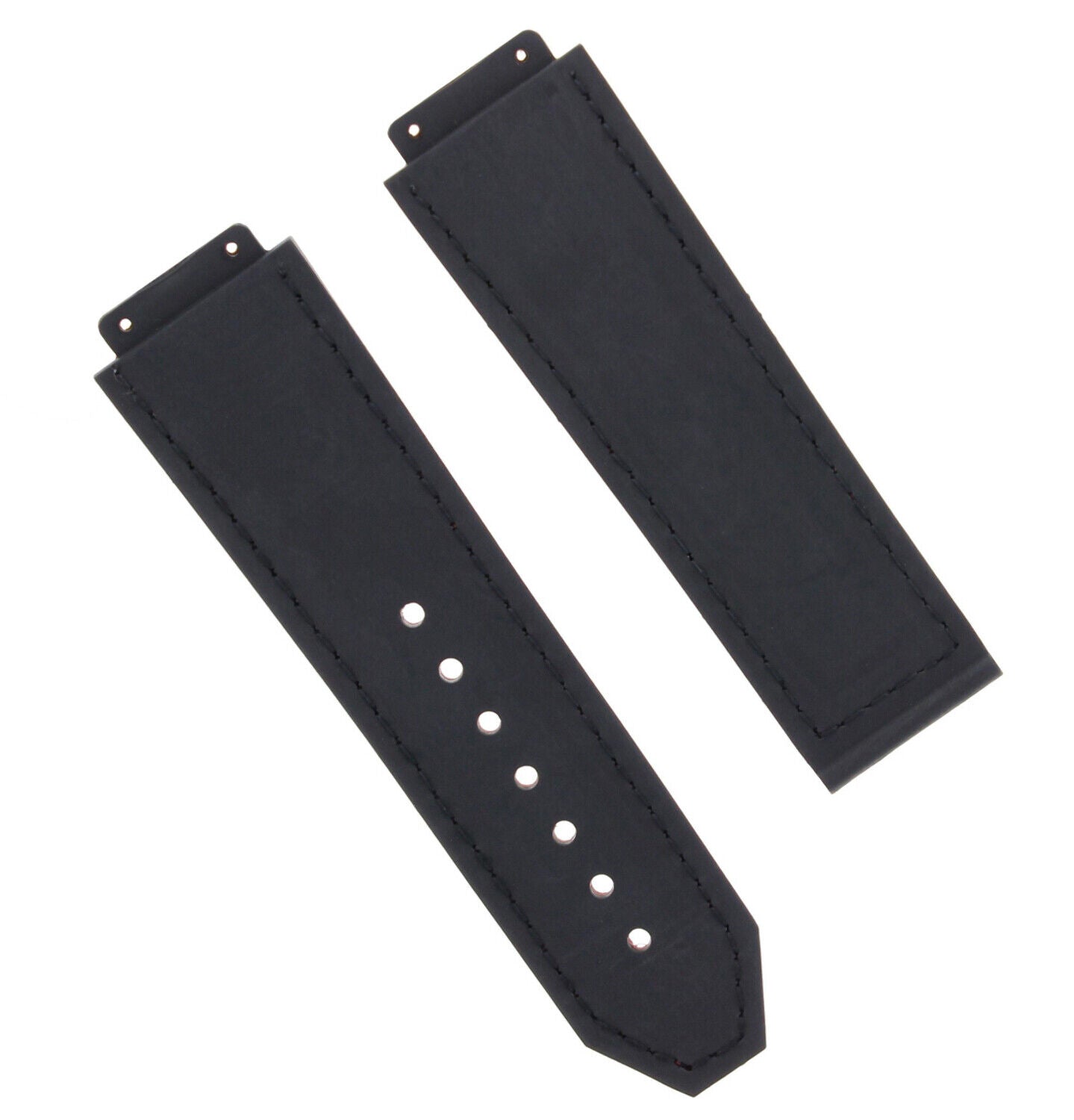 24MM ALLIGATOR LEATHER RUBBER BAND STRAP FOR 44-45MM HUBLOT BIG BANG SCREWDRIVER