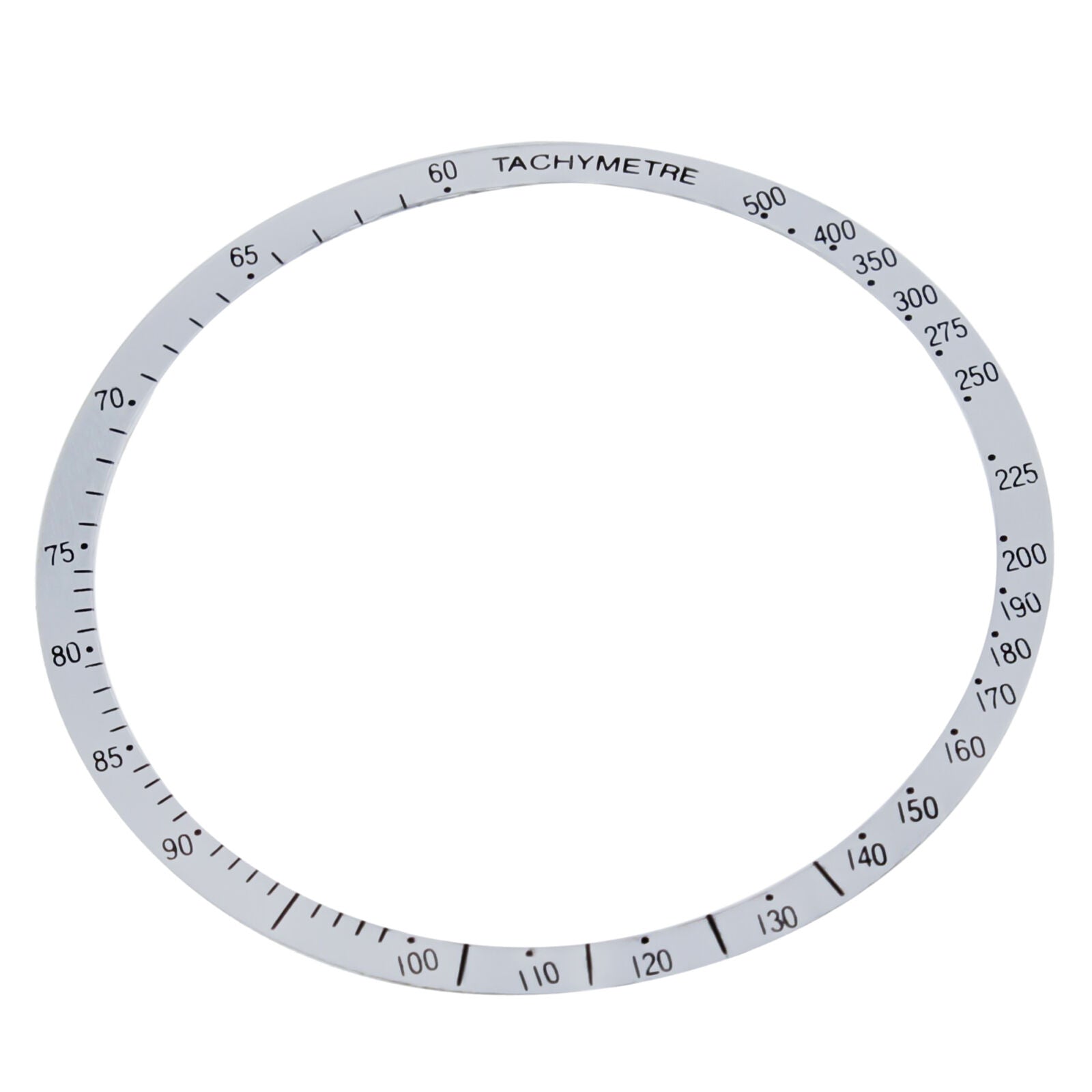 REPLACEMENT BEZEL INSERT SILVER FLAT FOR WATCH 38.60MM X 34MM