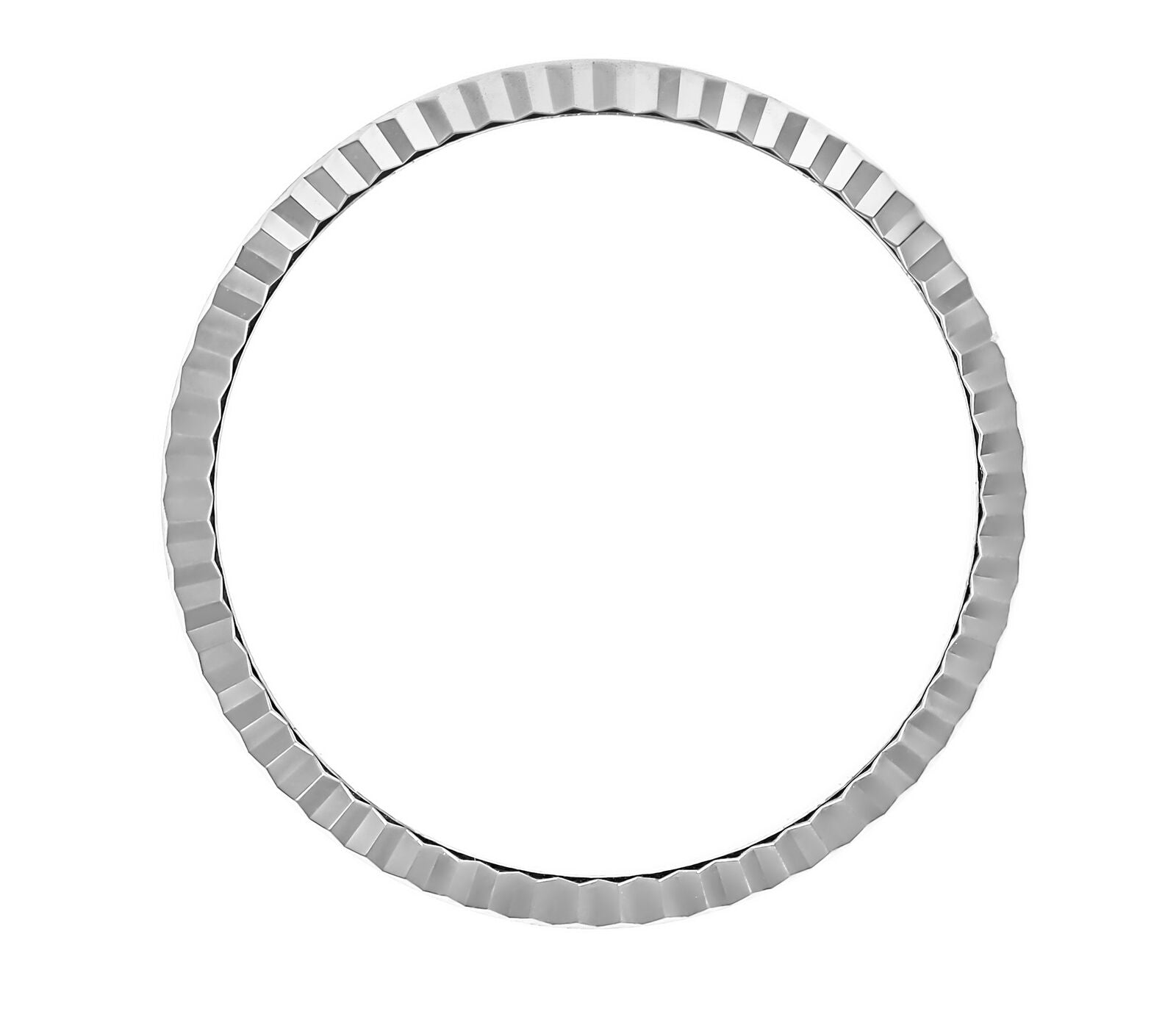 FLUTED BEZEL FOR ROLEX WATCH LADY DATEJUST 6917,6919,69173 69273 18KW REAL GOLD