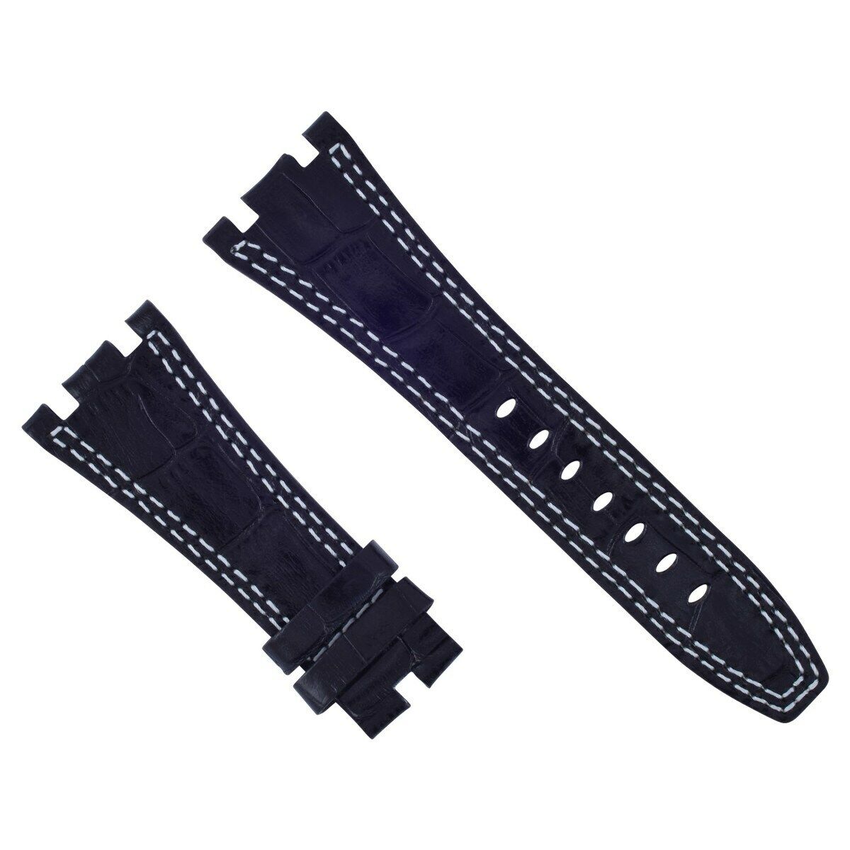 28MM LEATHER WATCH BAND STRAP FOR AUDEMARS PIGUET ROYAL OAK OFFSHORE BLACK WS