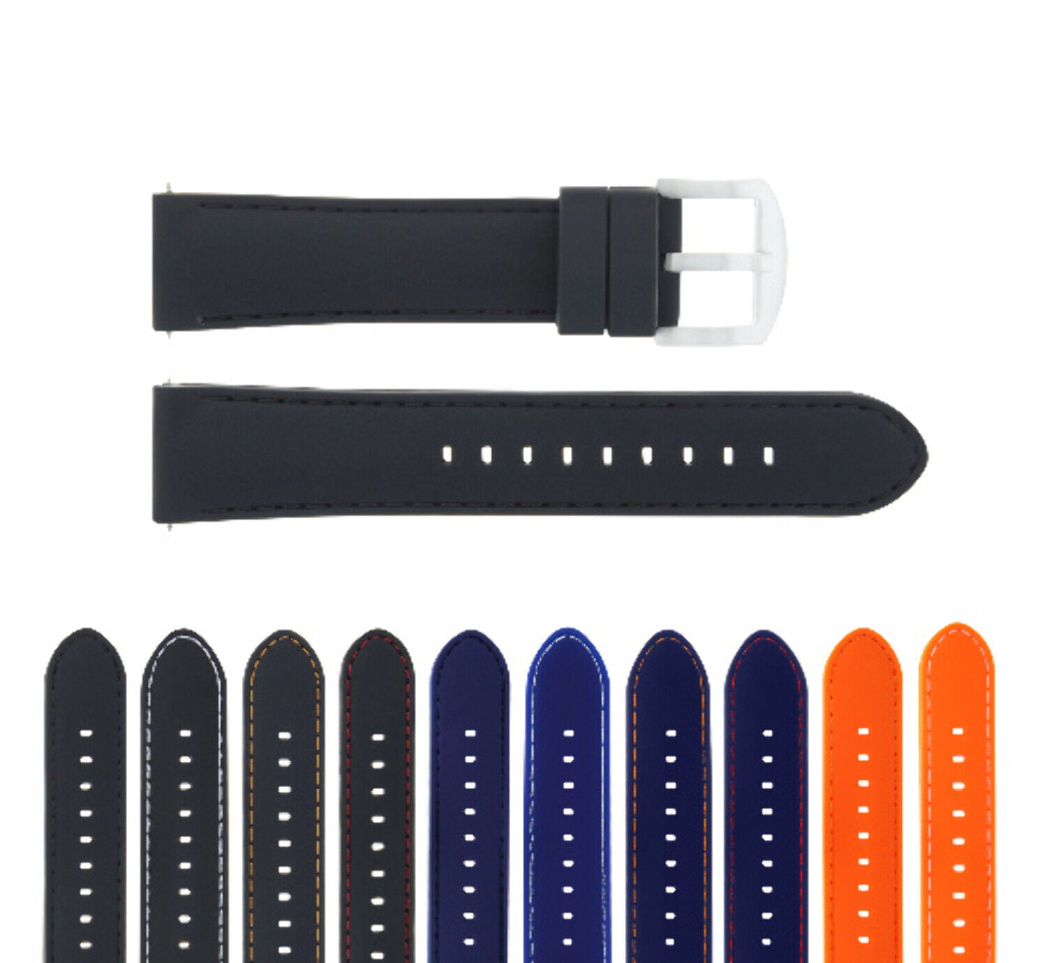 20-22MM SILICONE RUBBER BAND DIVER WATCH STRAP FOR TAG HEUER F1 CHRONO CAC1111-1