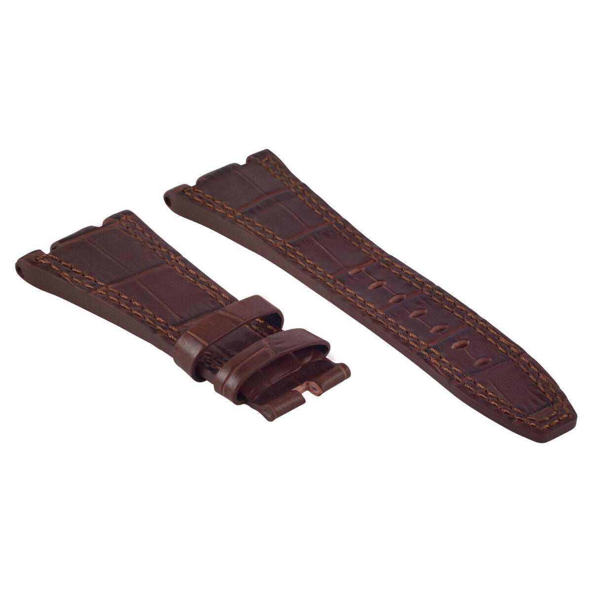 28MM LEATHER WATCH BAND STRAP FOR AUDEMARS PIGUET OFFSHORE WATCH BROWN